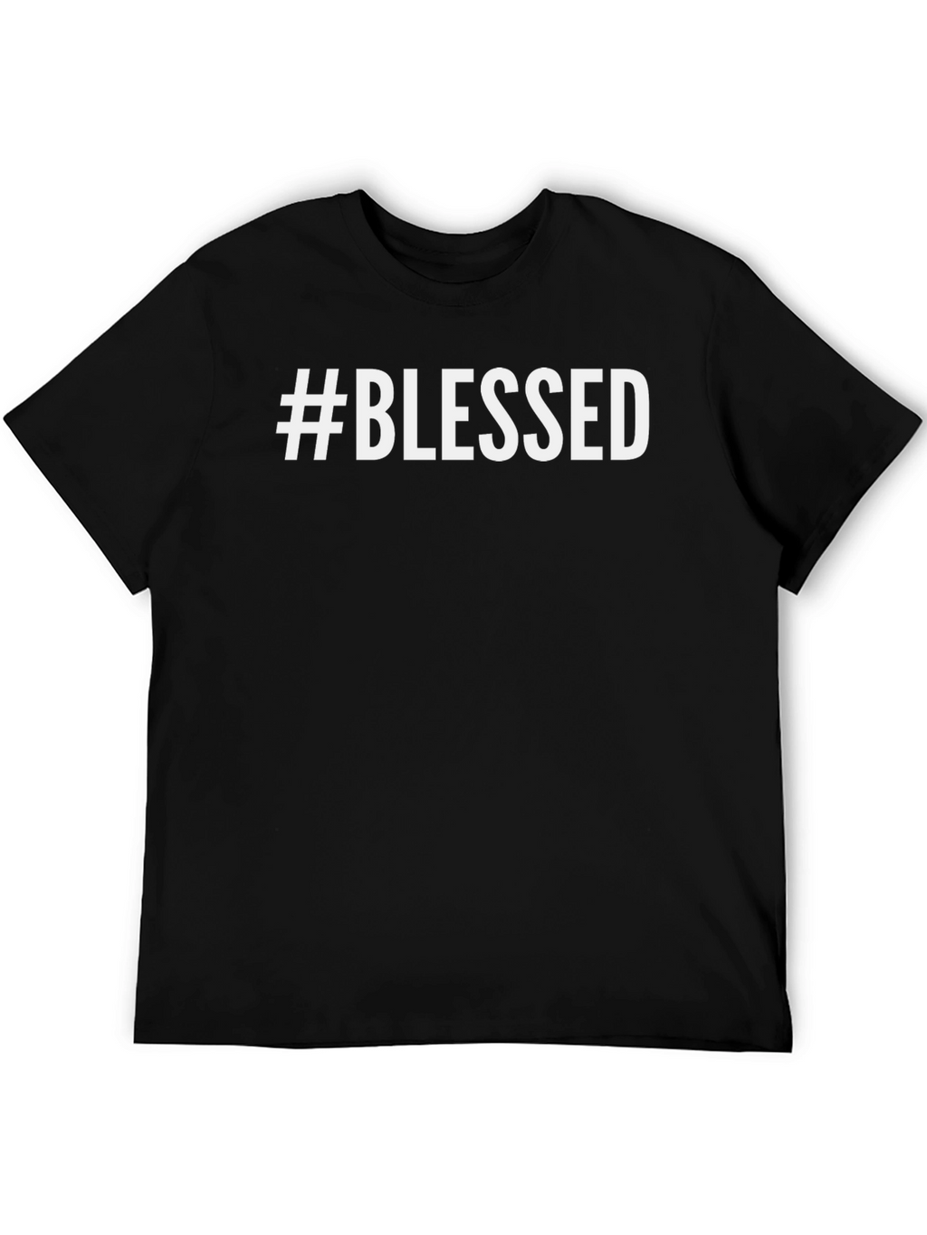#Blessed Graphic T-Shirt - Casual Short Sleeve Tee