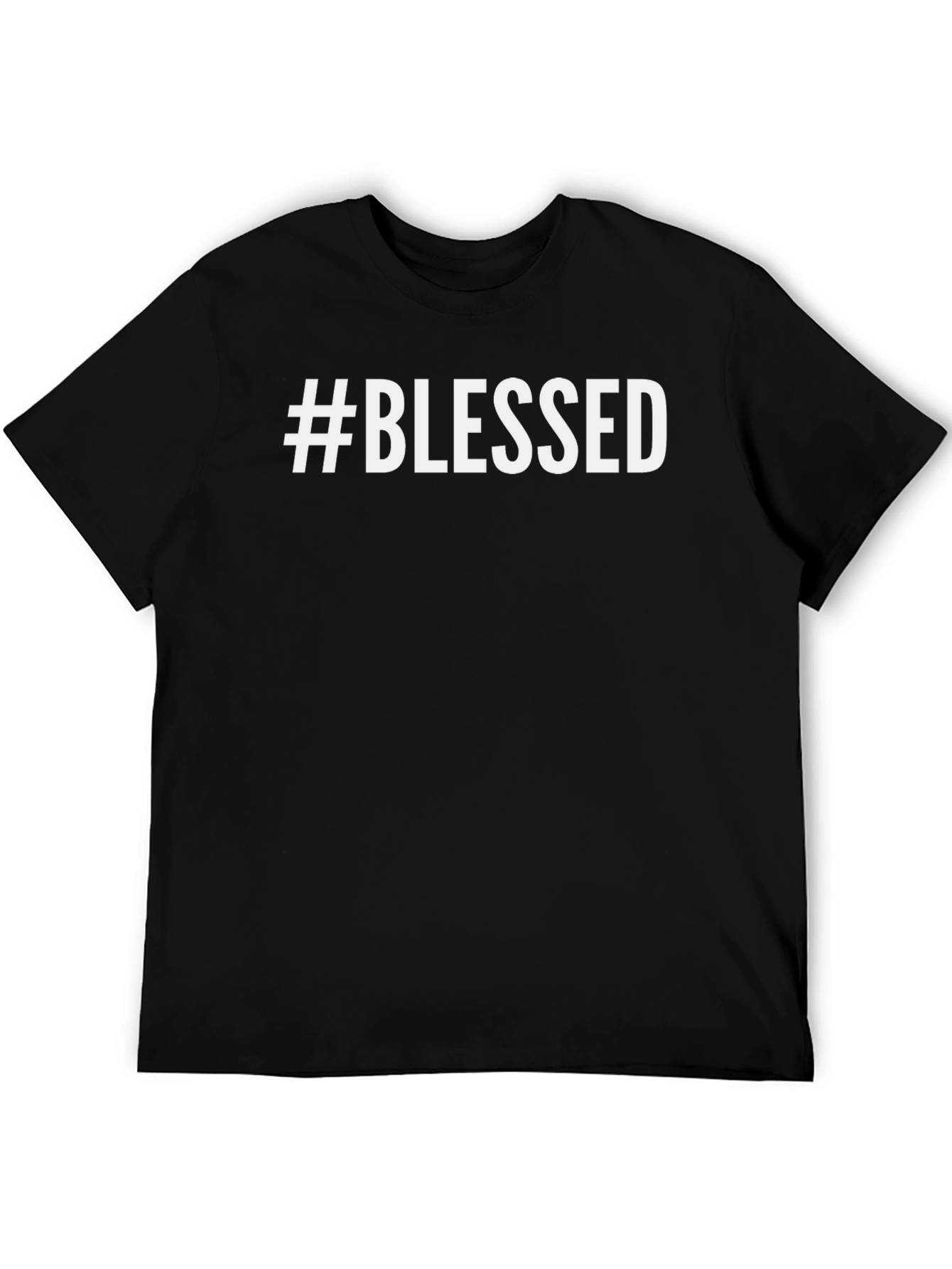 #Blessed Graphic T-Shirt - Casual Short Sleeve Tee