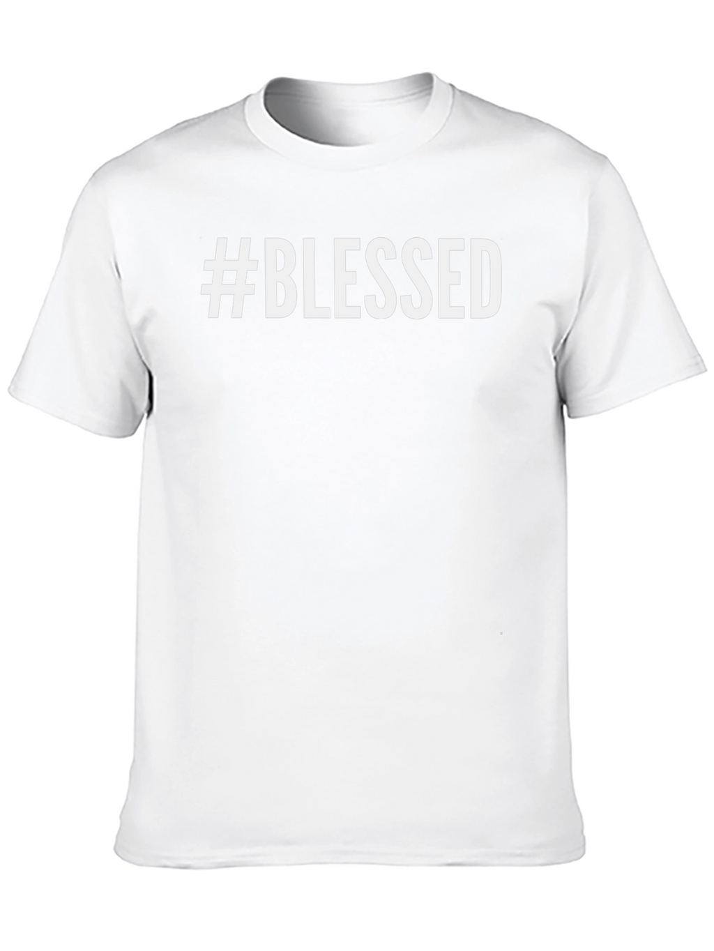 #Blessed Graphic T-Shirt - Casual Short Sleeve Tee