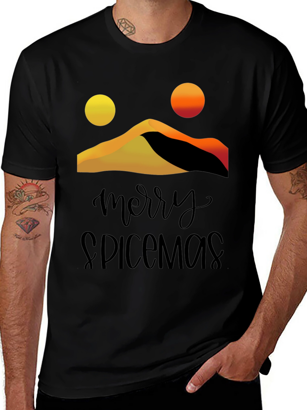 Merry Spicemas Black Graphic Tee
