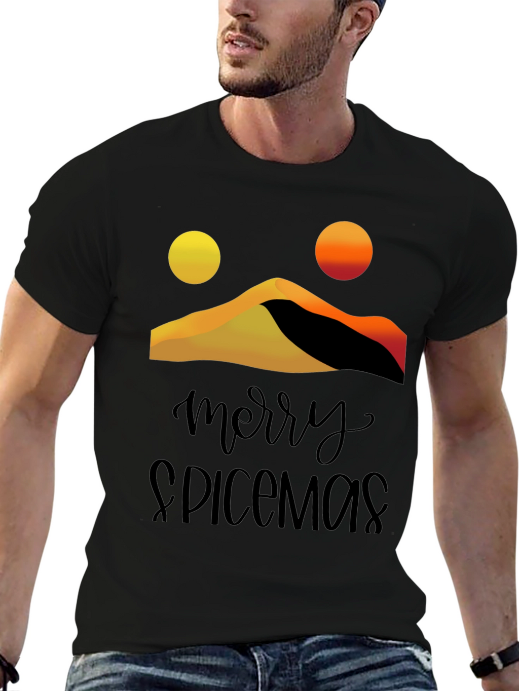 Merry Spicemas Black Graphic Tee