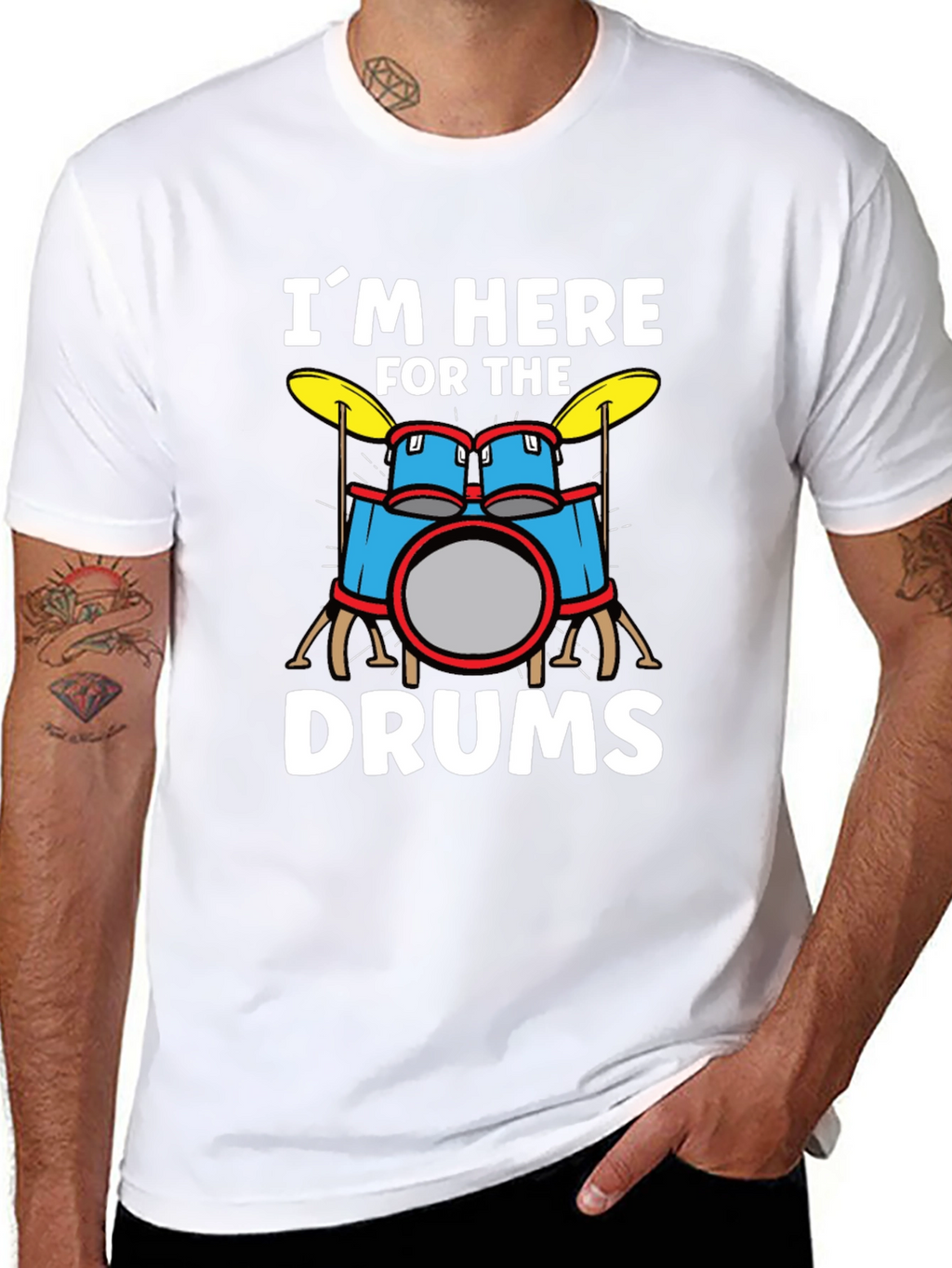 Im Here For The Drums Graphic T-Shirt