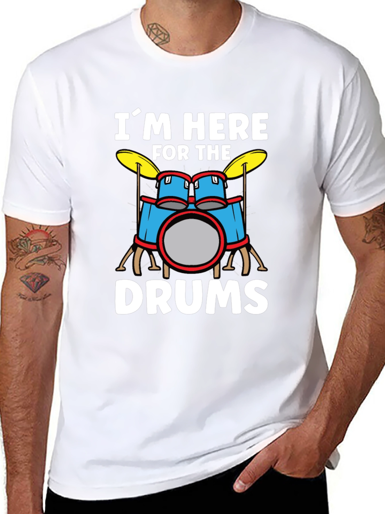Im Here For The Drums Graphic T-Shirt