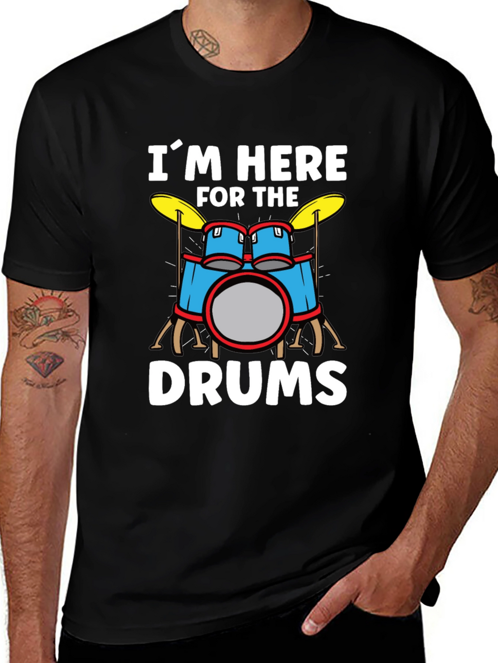 Im Here For The Drums Graphic T-Shirt