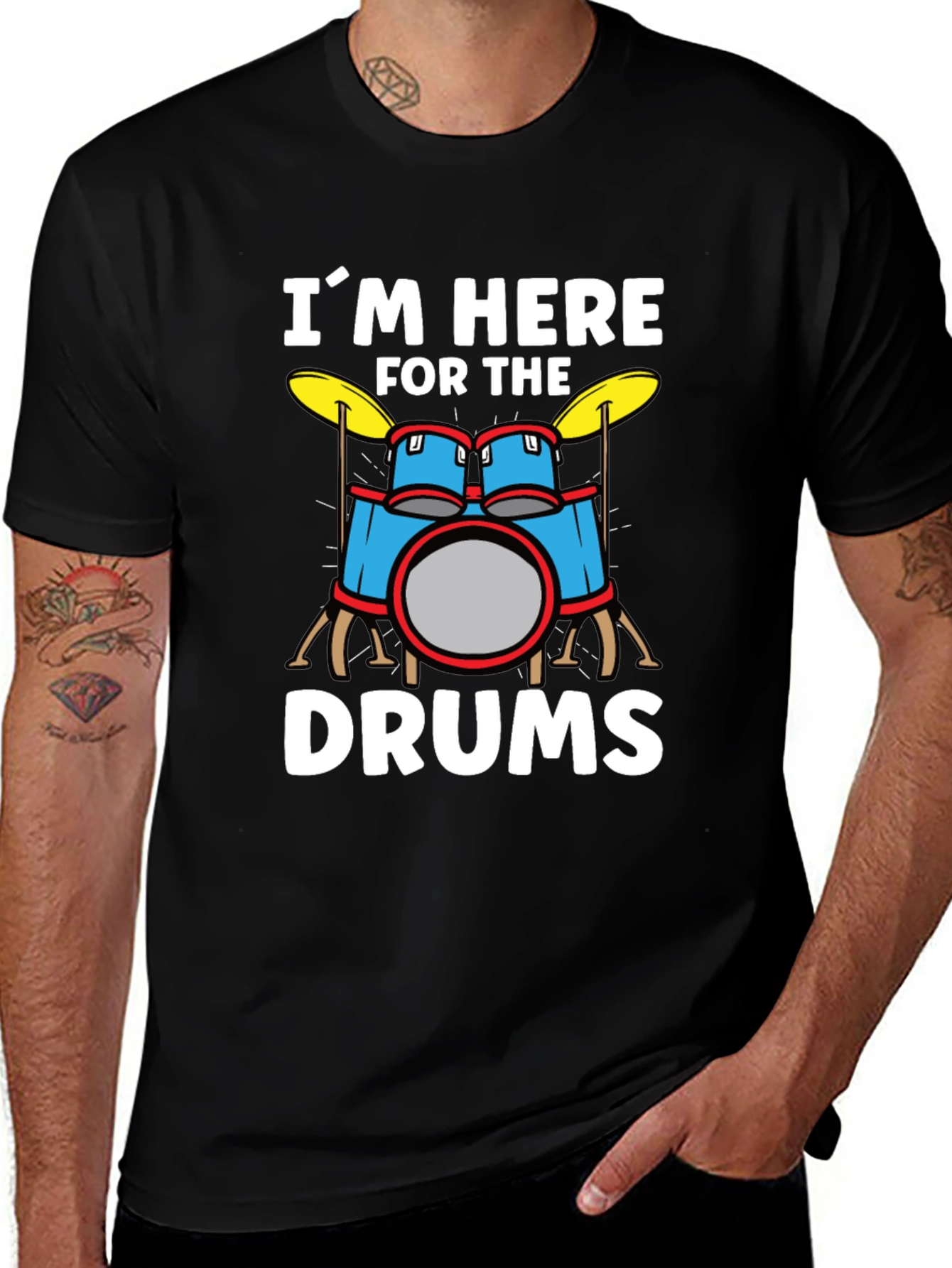 Im Here For The Drums Graphic T-Shirt