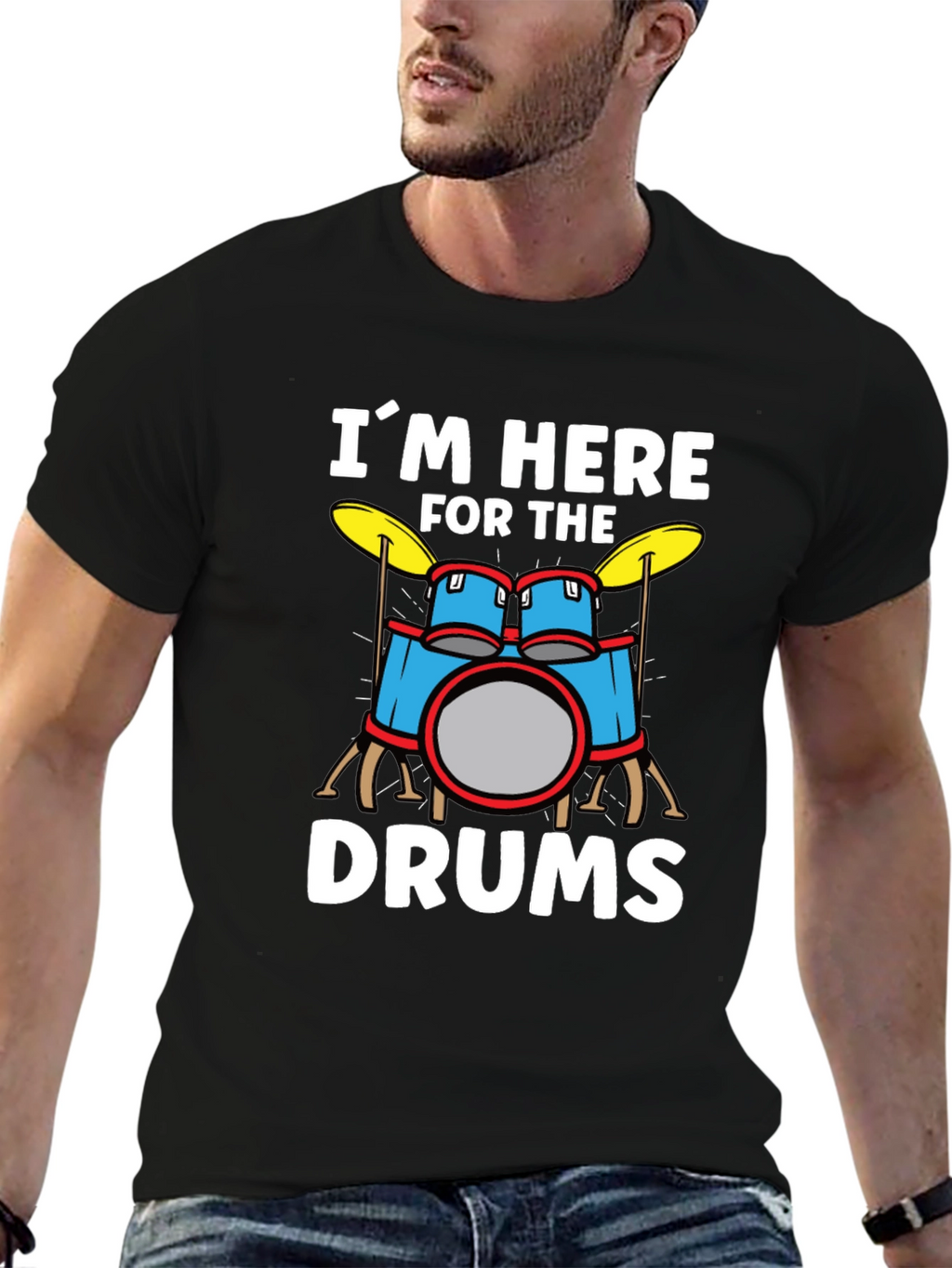 Im Here For The Drums Graphic T-Shirt