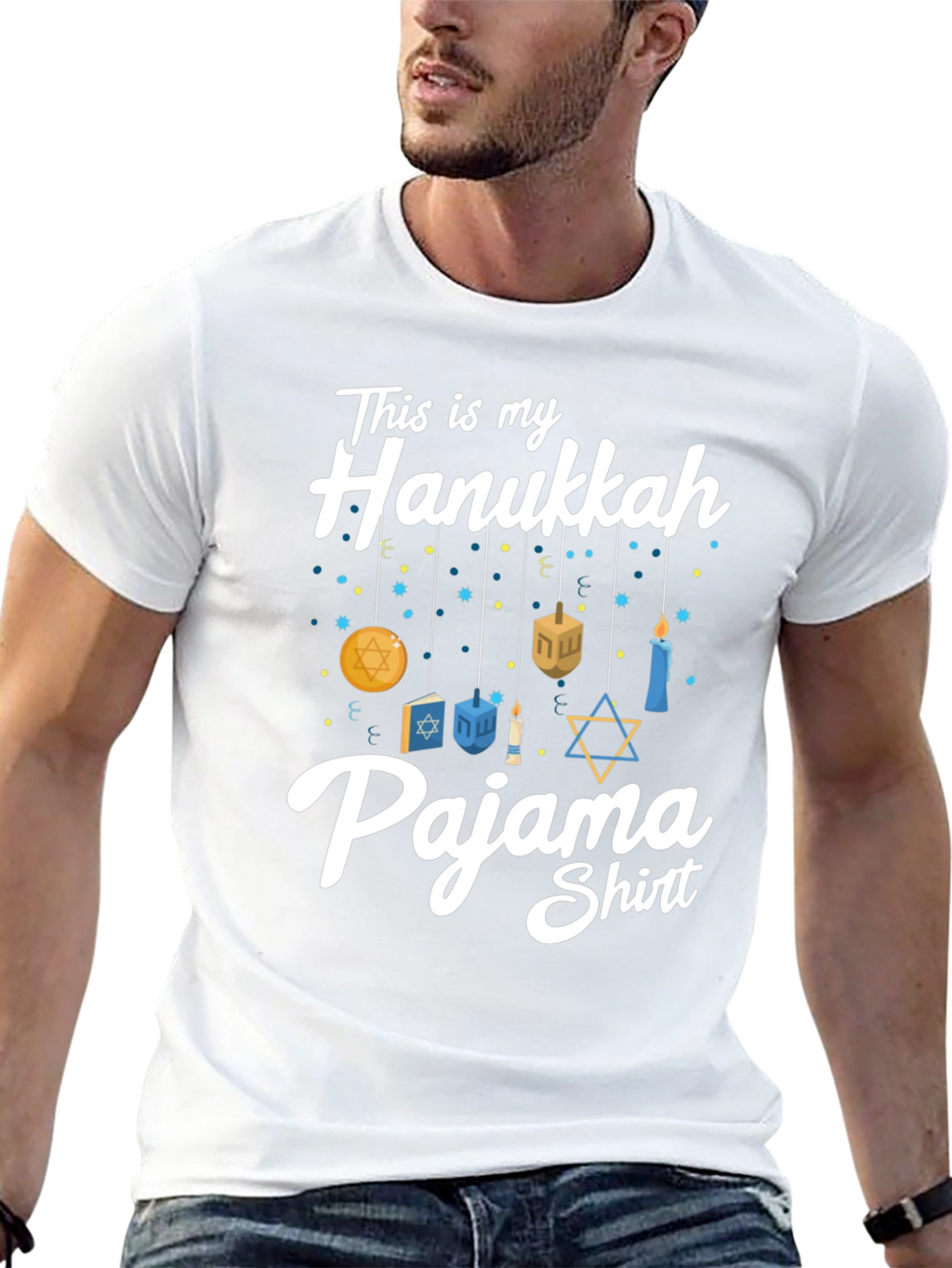 Hanukkah Pajama Shirt - Mens Holiday Tee