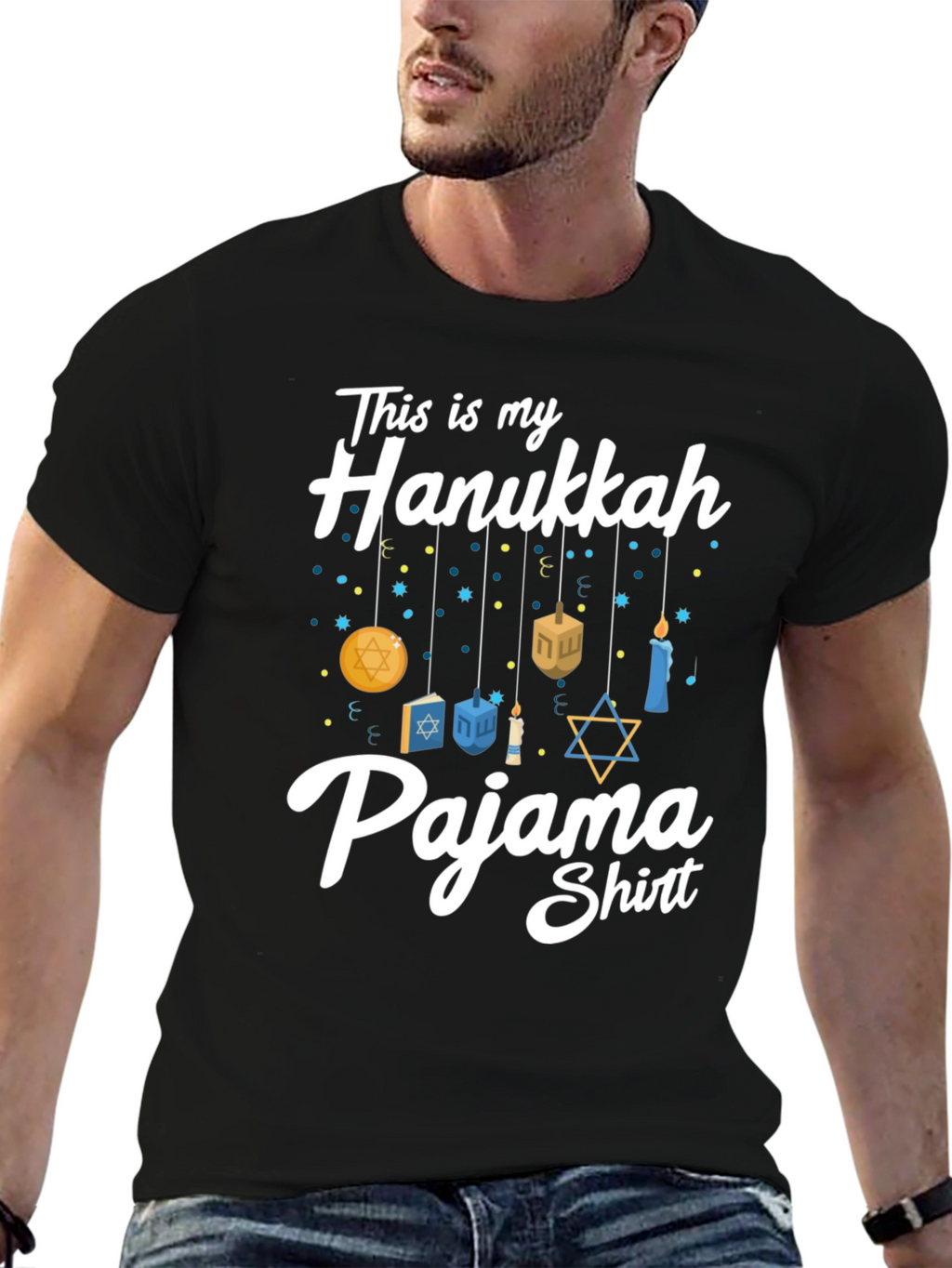 Hanukkah Pajama Shirt - Mens Holiday Tee