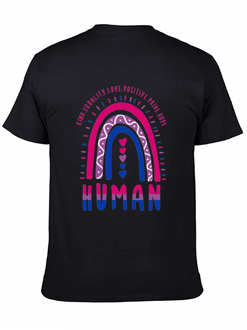 Bisexual Pride Rainbow Human Graphic Tee