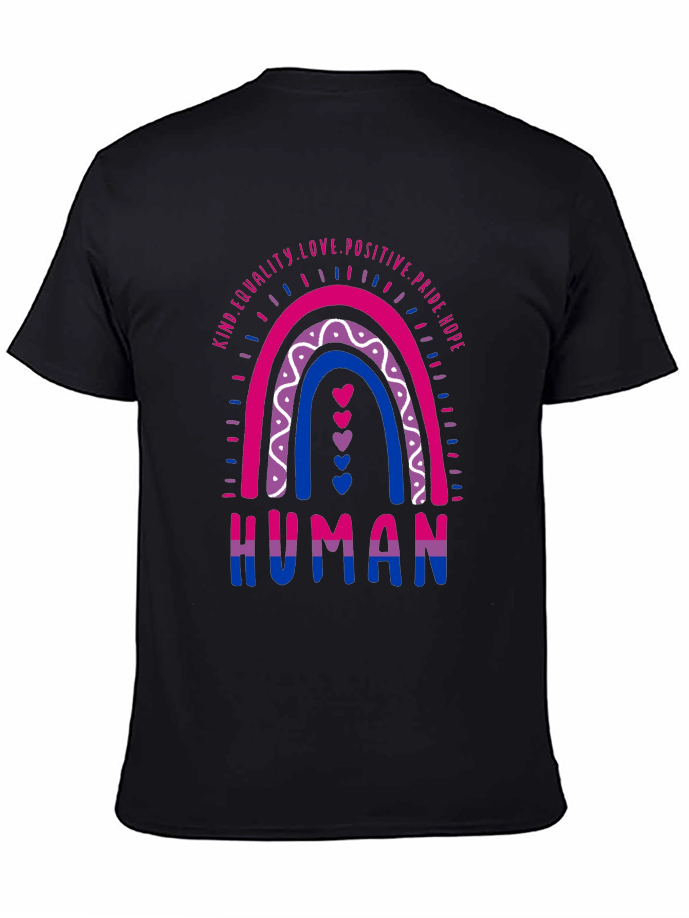 Bisexual Pride Rainbow Human Graphic Tee