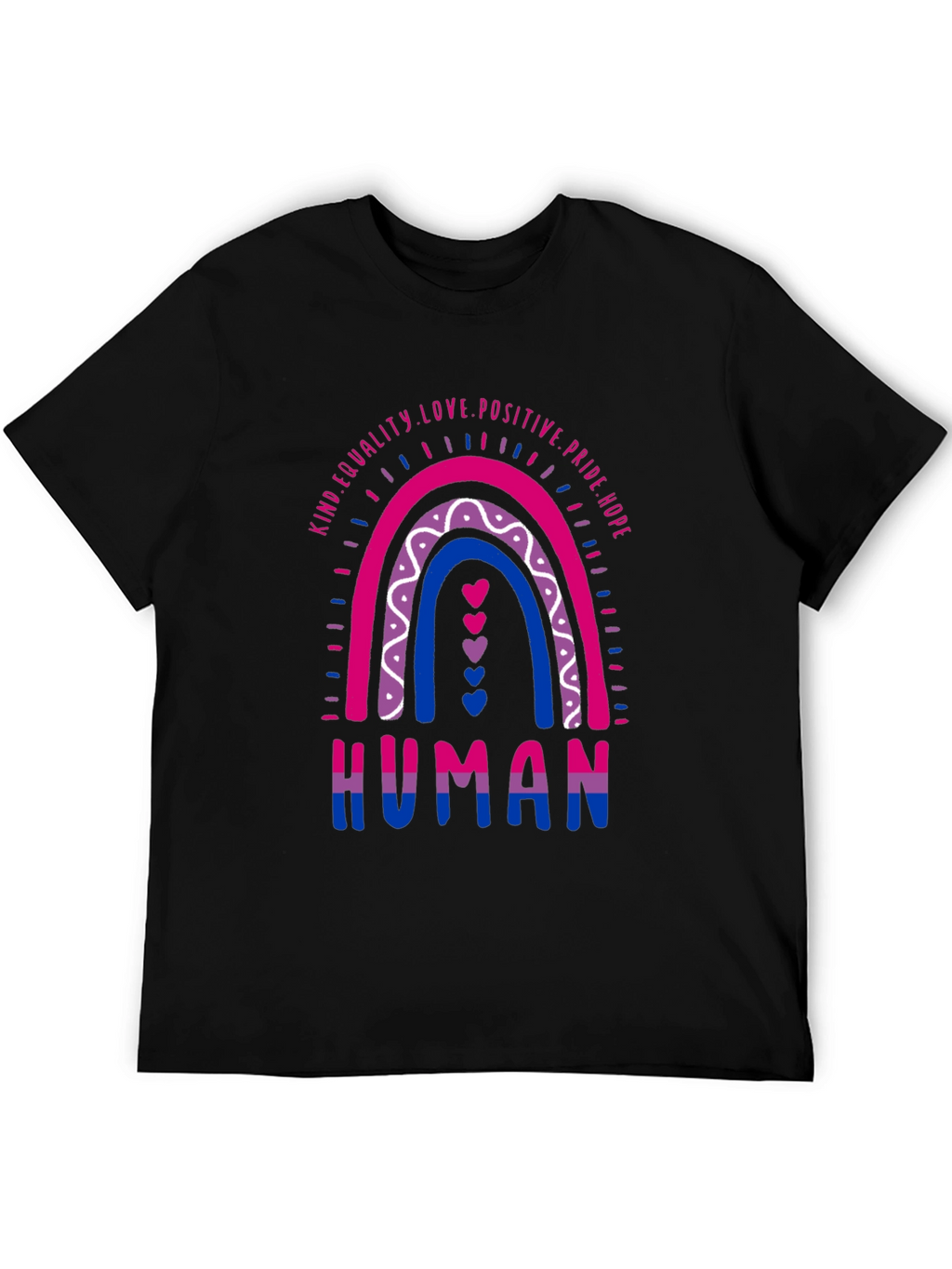 Bisexual Pride Rainbow Human Graphic Tee