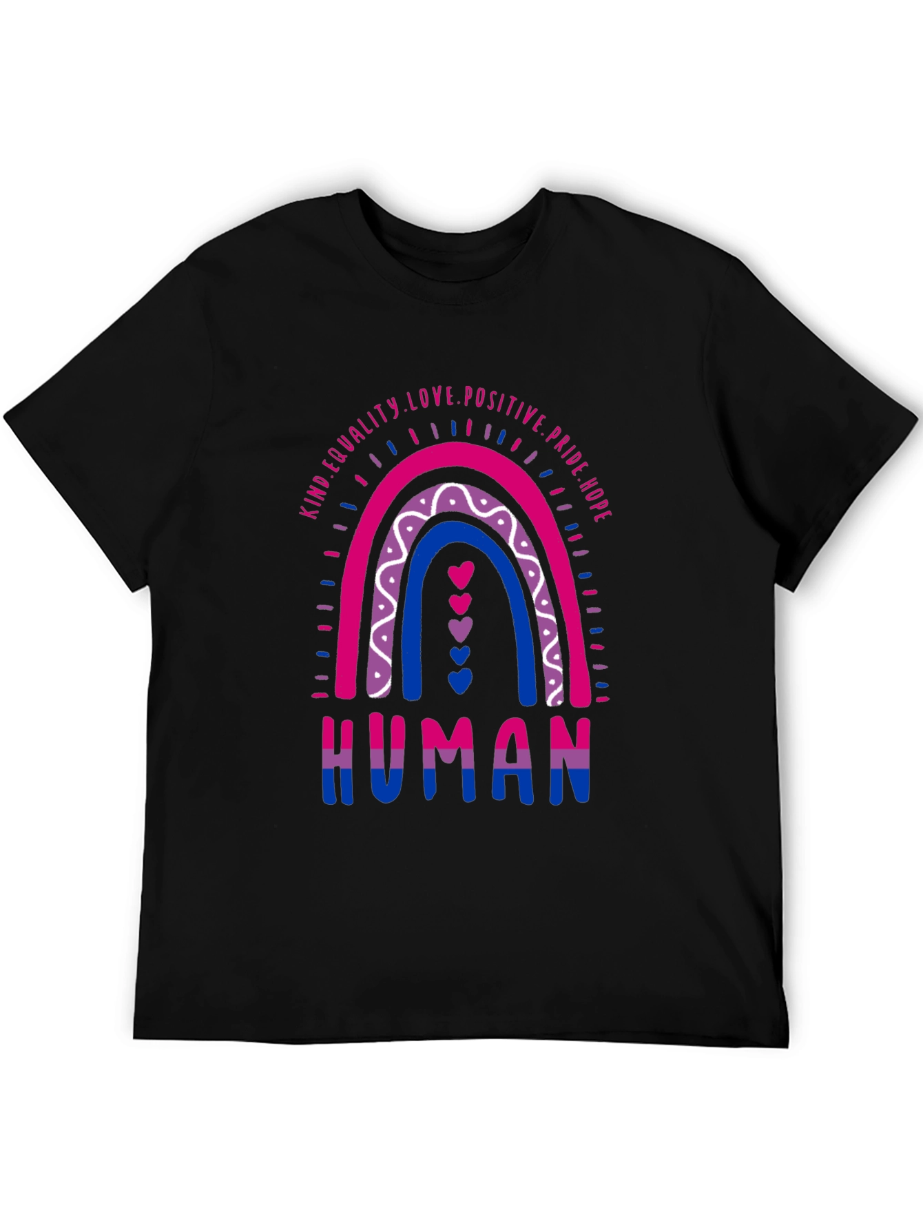Bisexual Pride Rainbow Human Graphic Tee