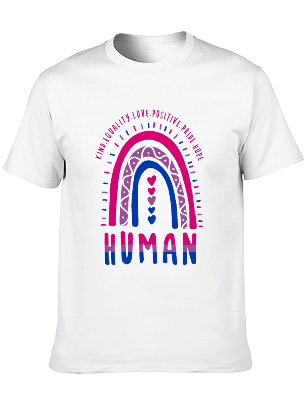 Bisexual Pride Rainbow Human Graphic Tee