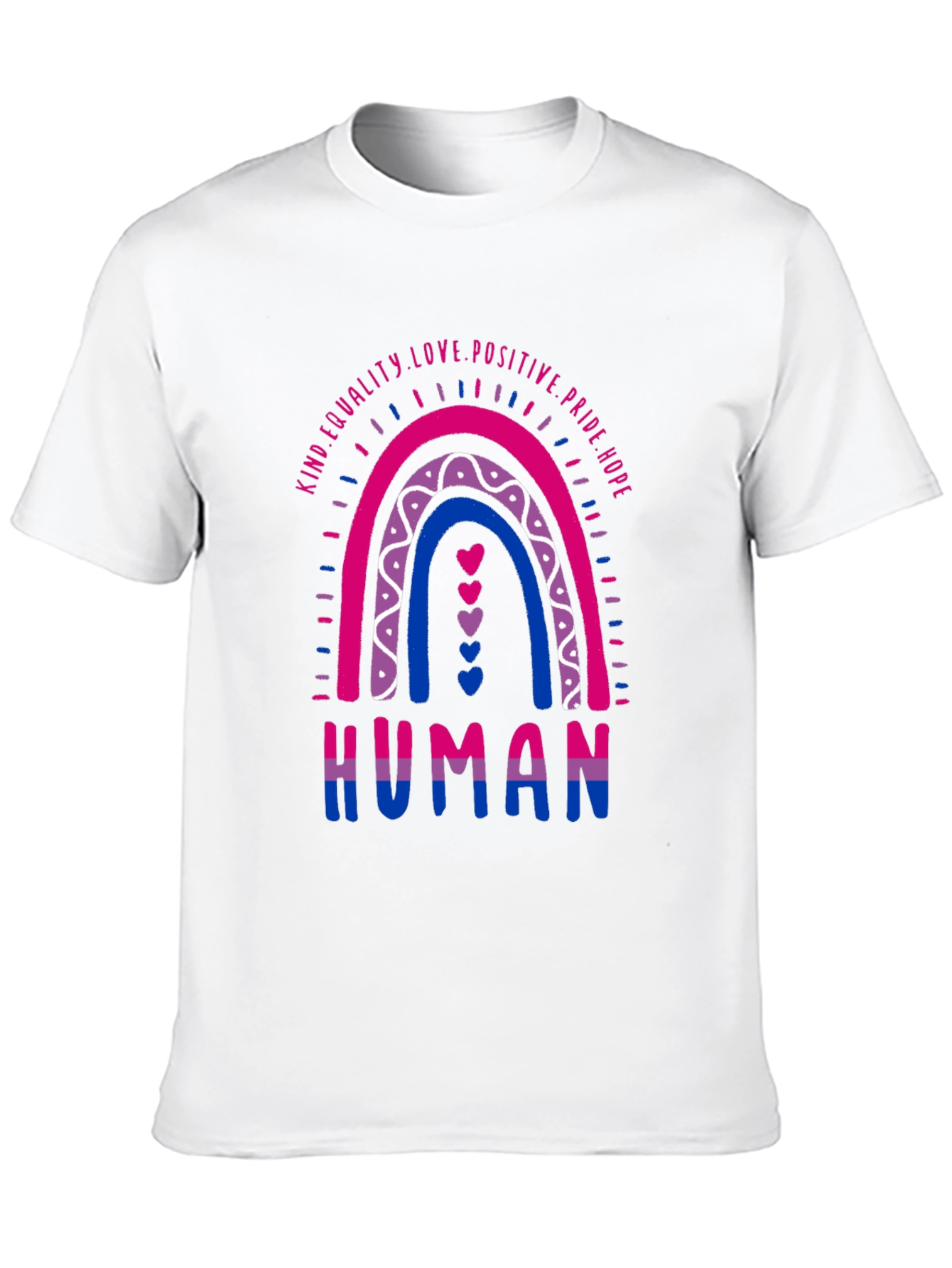 Bisexual Pride Rainbow Human Graphic Tee