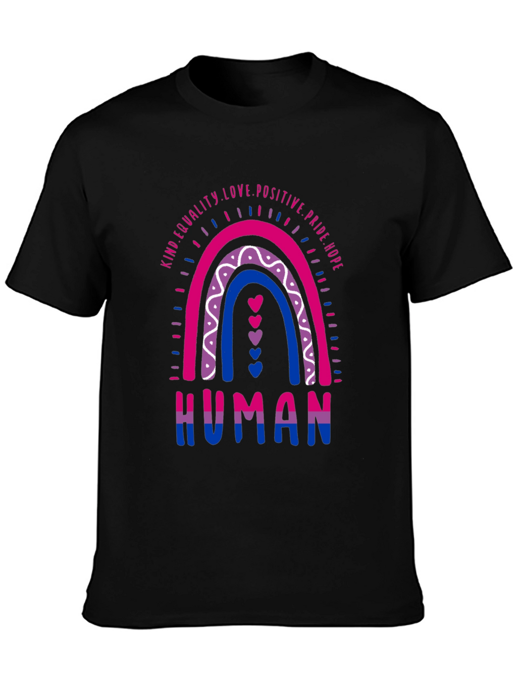 Bisexual Pride Rainbow Human Graphic Tee
