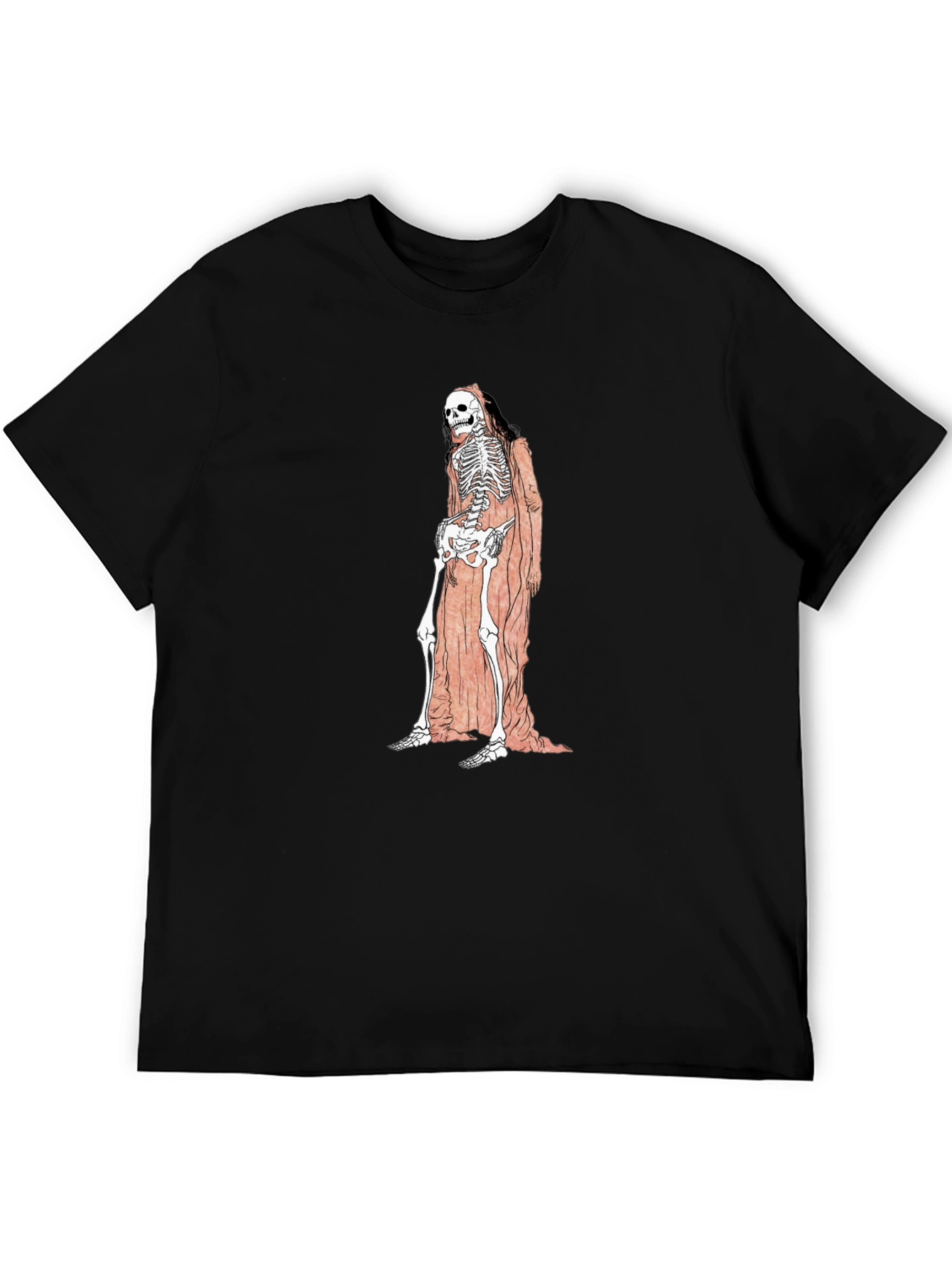 Grim Reaper Skeleton Graphic Tee - Unisex Black T-Shirt