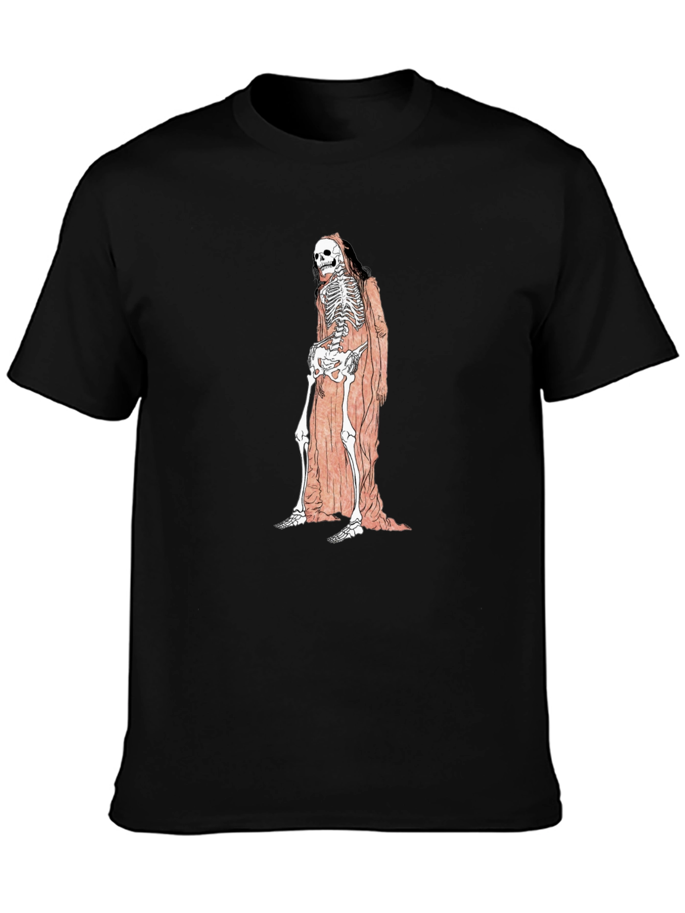 Grim Reaper Skeleton Graphic Tee - Unisex Black T-Shirt