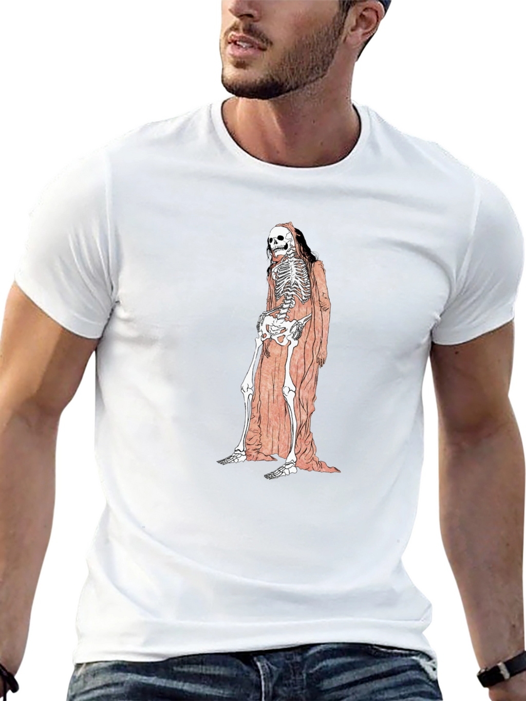 Grim Reaper Skeleton Graphic Tee - Unisex Black T-Shirt