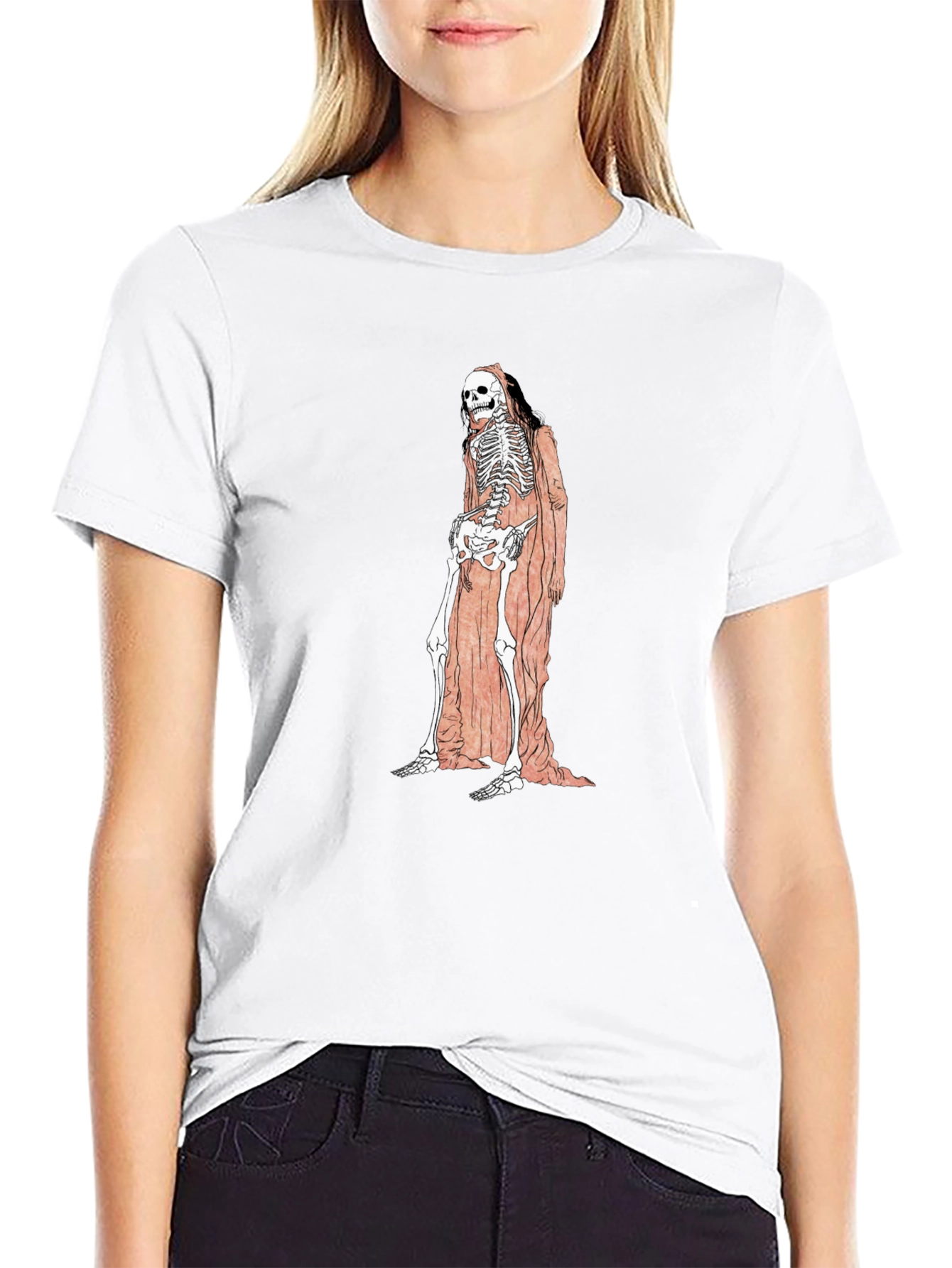 Grim Reaper Skeleton Graphic Tee - Unisex Black T-Shirt