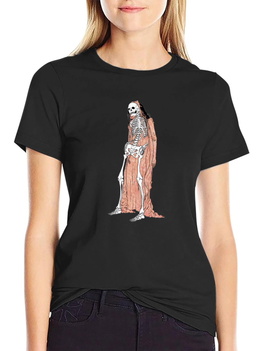 Grim Reaper Skeleton Graphic Tee - Unisex Black T-Shirt