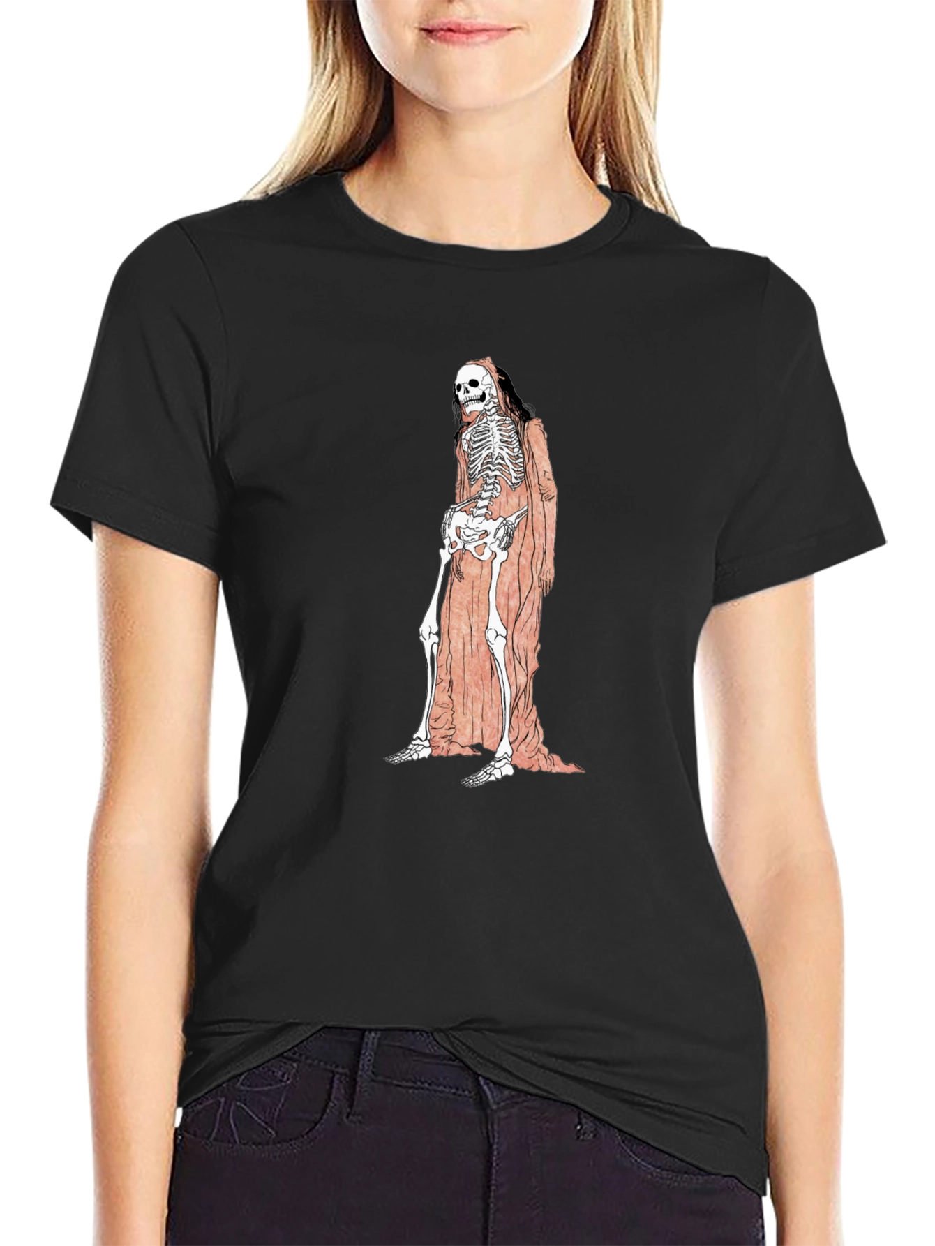 Grim Reaper Skeleton Graphic Tee - Unisex Black T-Shirt
