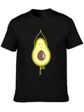 Yoga Avocado T-Shirt - Relaxed Fit Black Tee