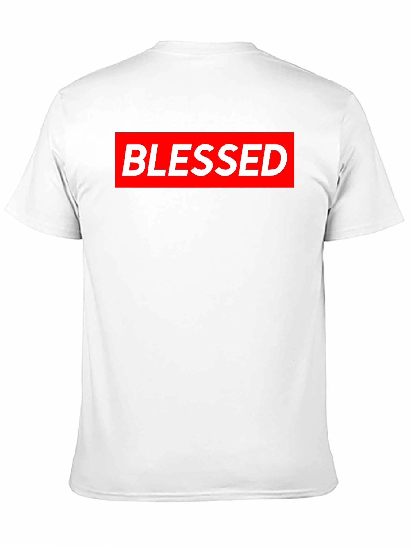 Blessed Graphic Tee - Red & White on Black Cotton
