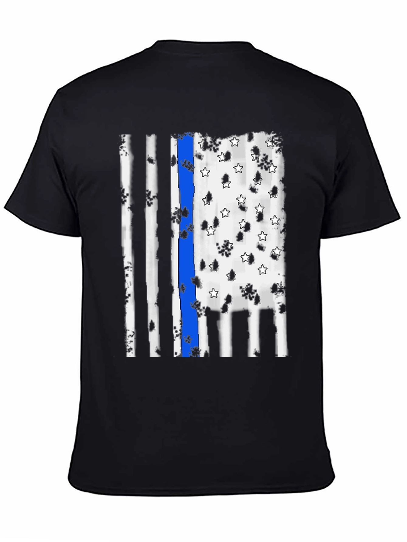 Thin Blue Line Flag Graphic Tee