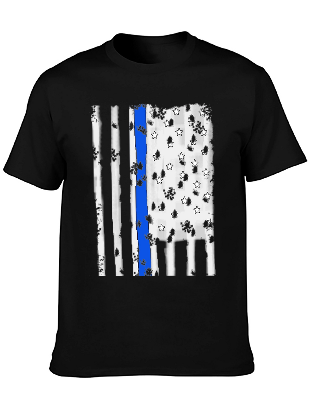 Thin Blue Line Flag Graphic Tee