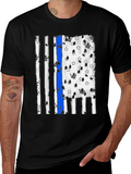 Thin Blue Line Flag Graphic Tee