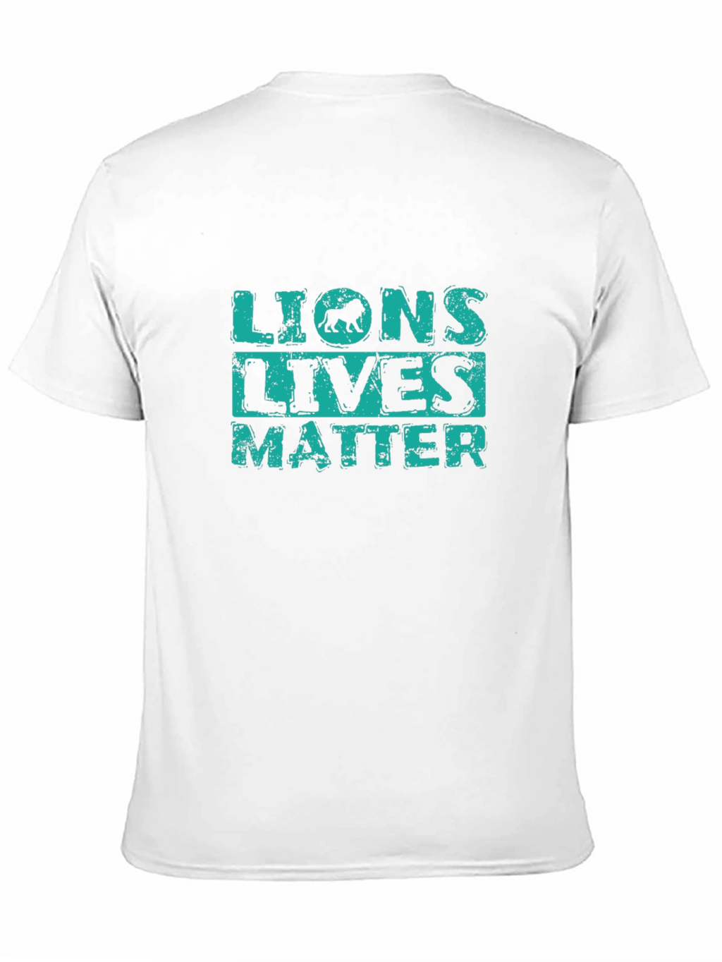 Lions Lives Matter Graphic Print Black T-Shirt