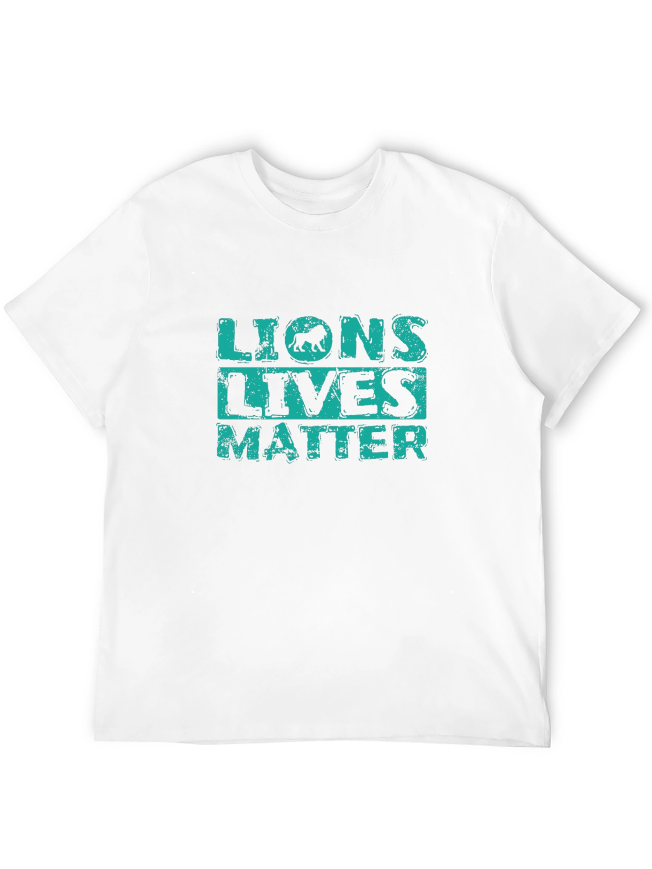 Lions Lives Matter Graphic Print Black T-Shirt