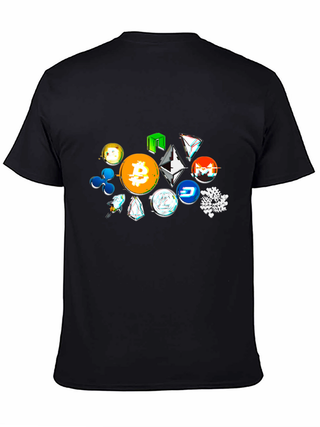 Crypto Tokens Black T-Shirt