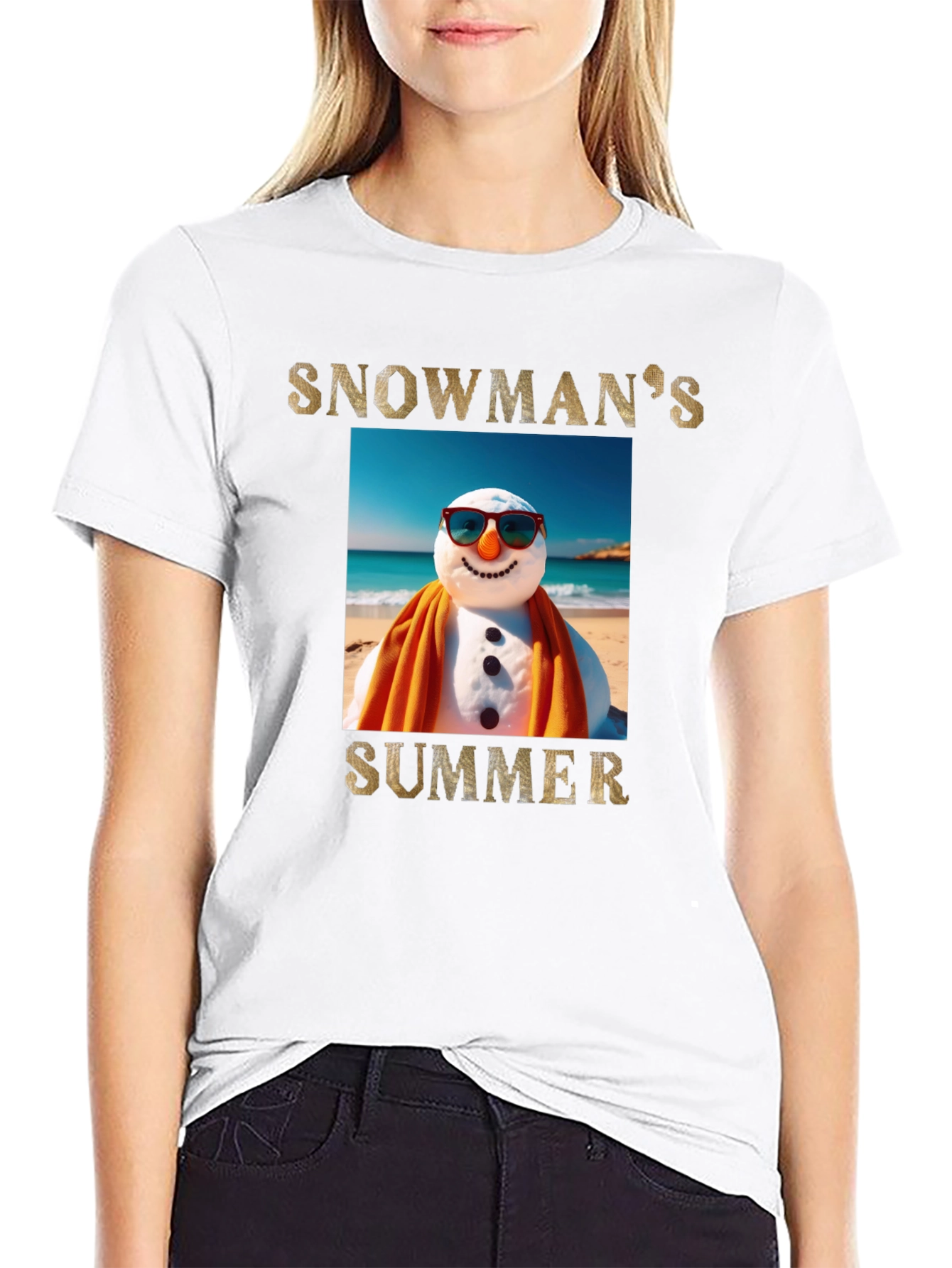 Snowmans Summer T-Shirt - Beach Holiday Tee