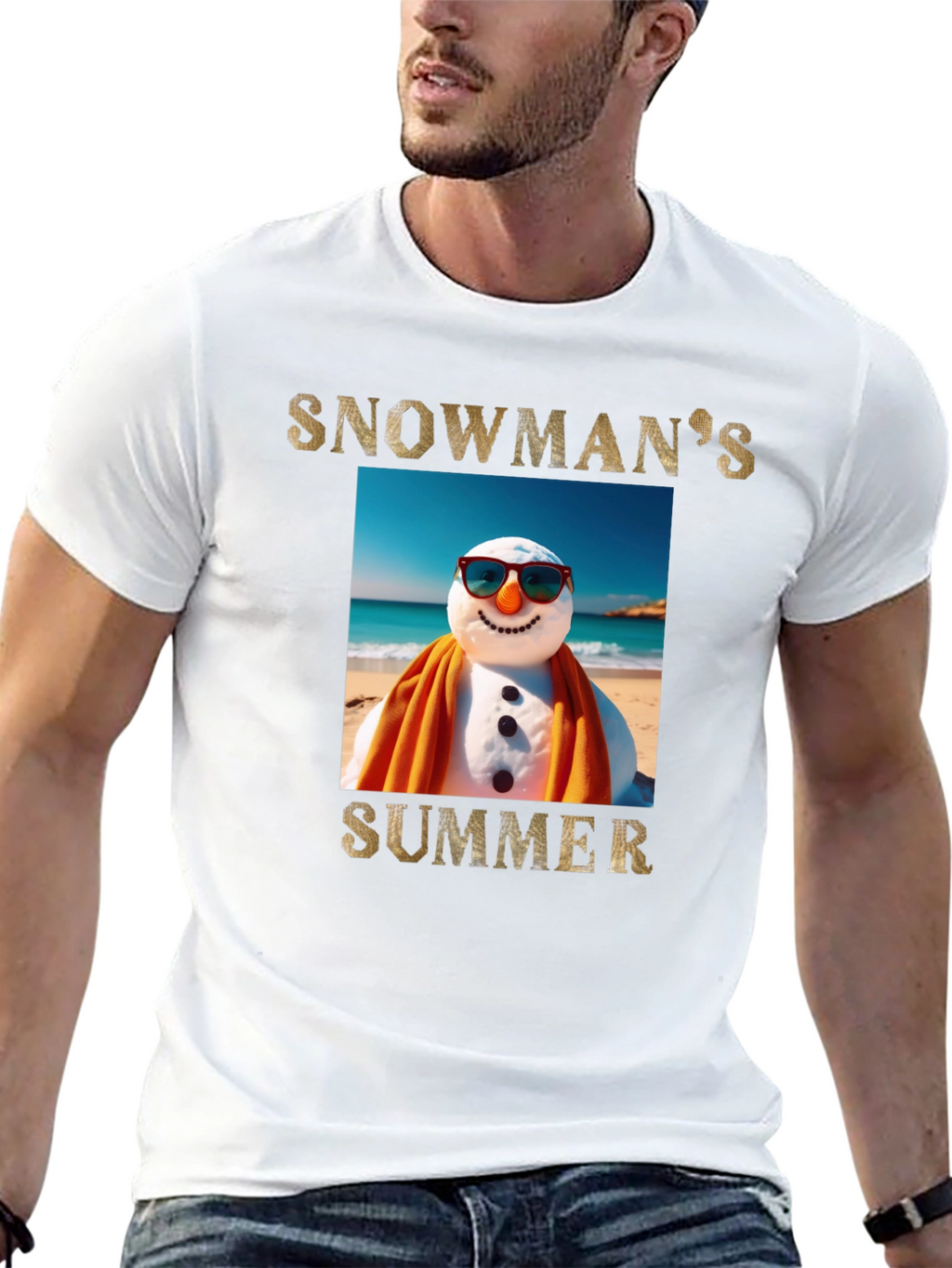 Snowmans Summer T-Shirt - Beach Holiday Tee