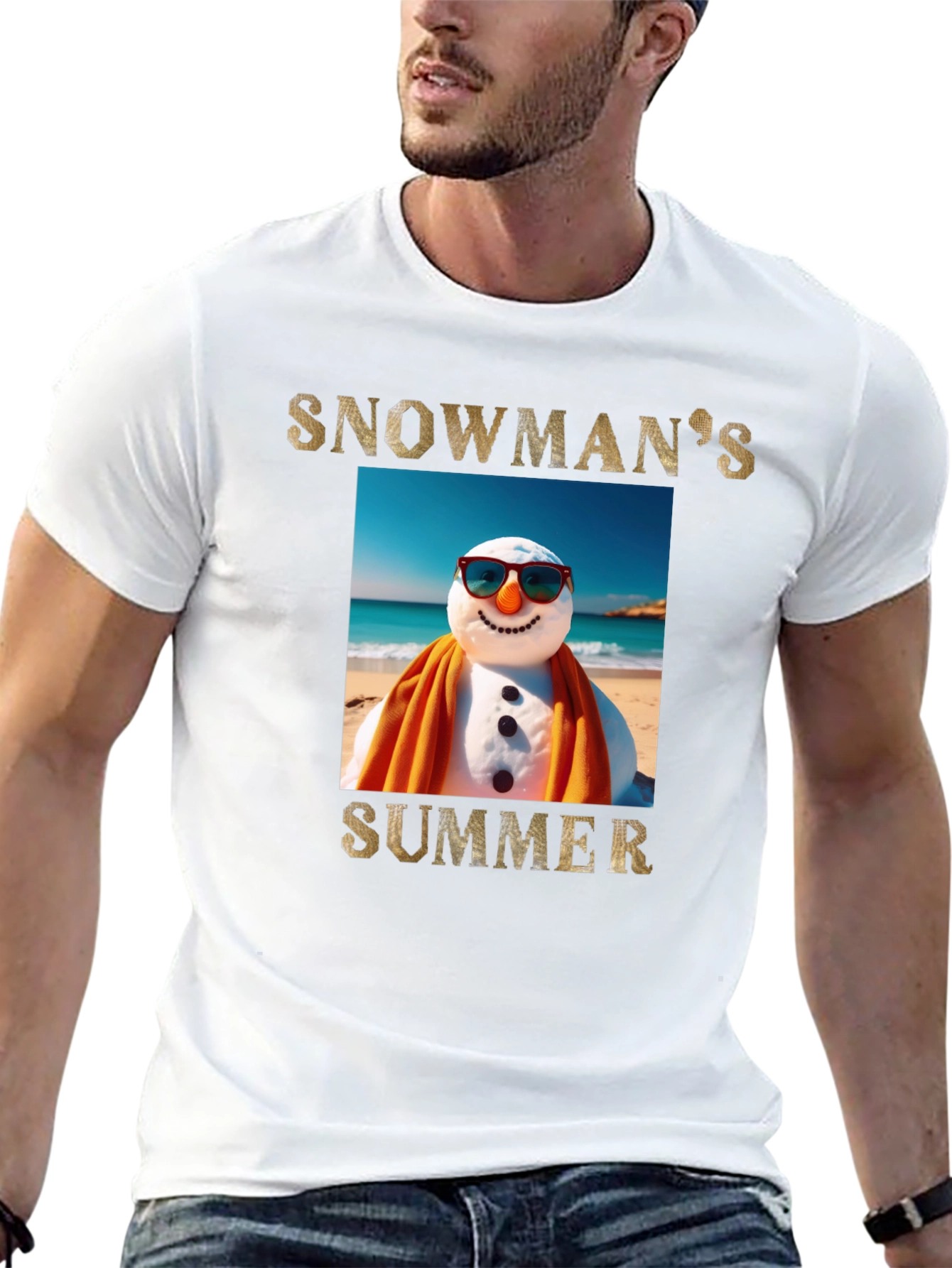 Snowmans Summer T-Shirt - Beach Holiday Tee