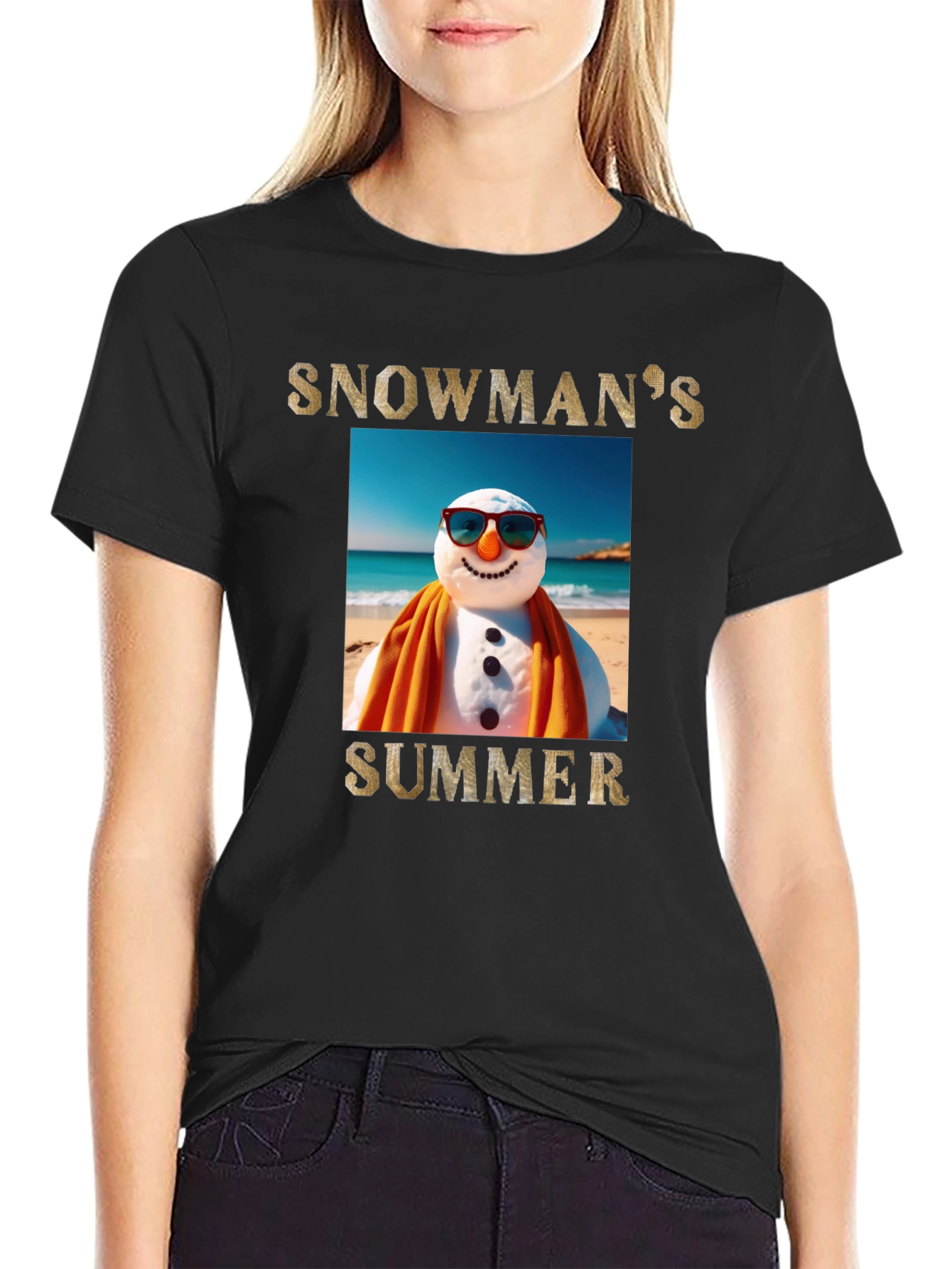 Snowmans Summer T-Shirt - Beach Holiday Tee