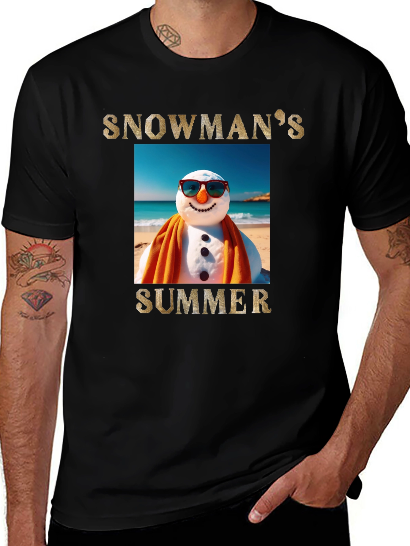 Snowmans Summer T-Shirt - Beach Holiday Tee