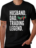 Husband Dad Trading Legend Graphic Tee