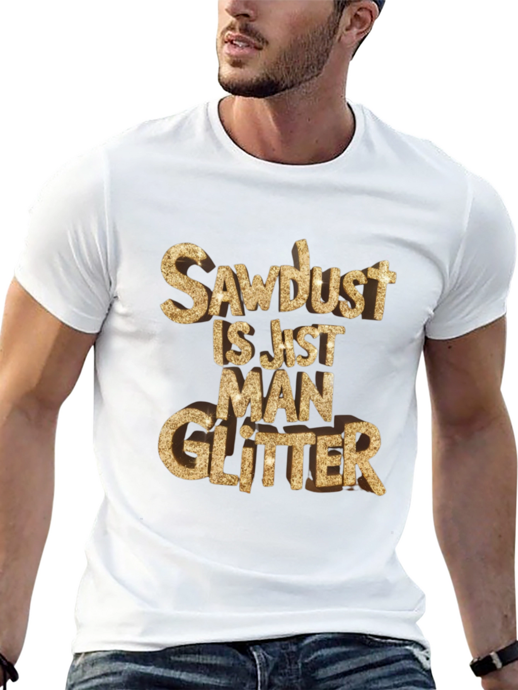 Sawdust Man Glitter Black T-Shirt
