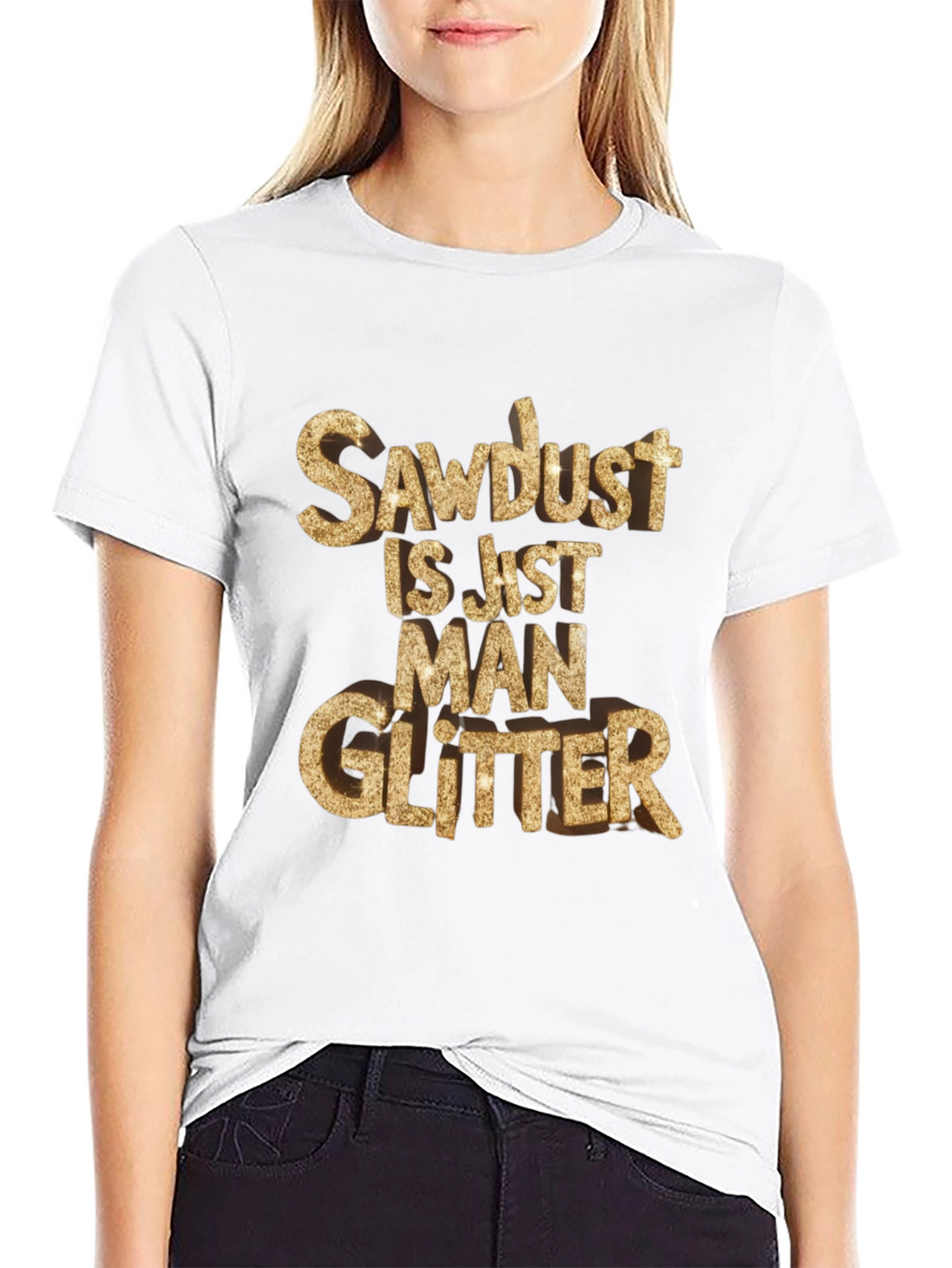 Sawdust Man Glitter Black T-Shirt