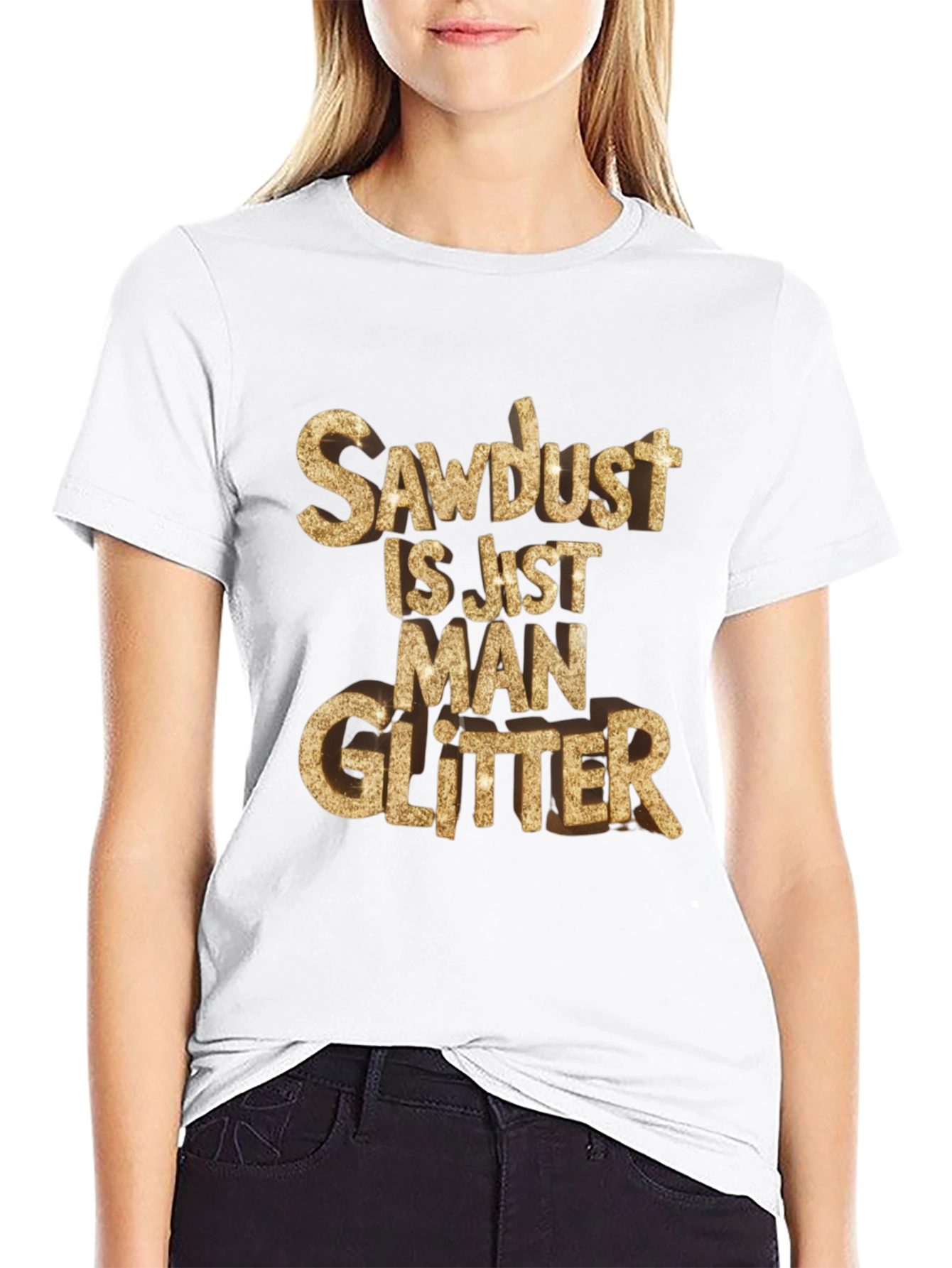 Sawdust Man Glitter Black T-Shirt