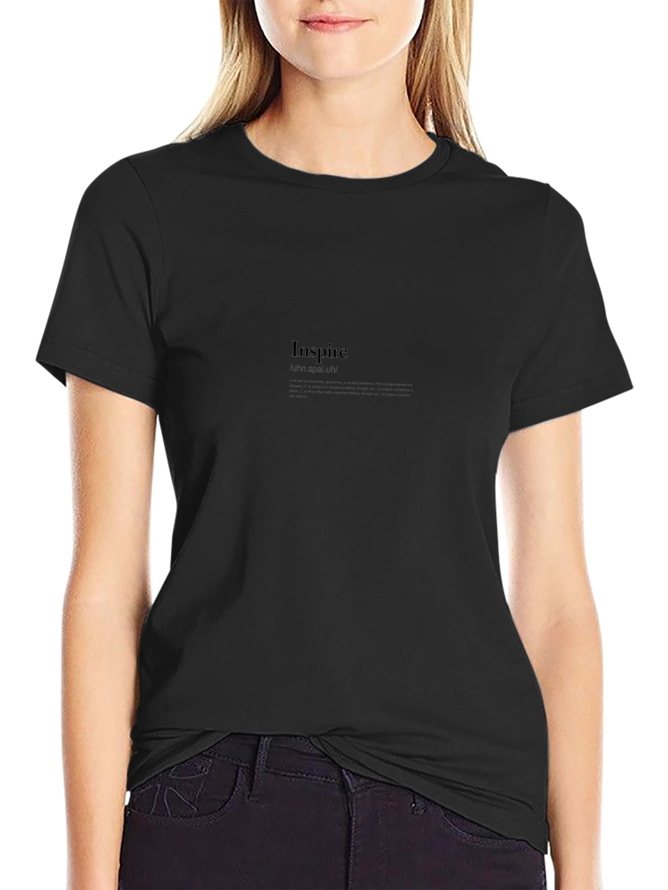 Inspire Black Tee - Stylish & Comfortable