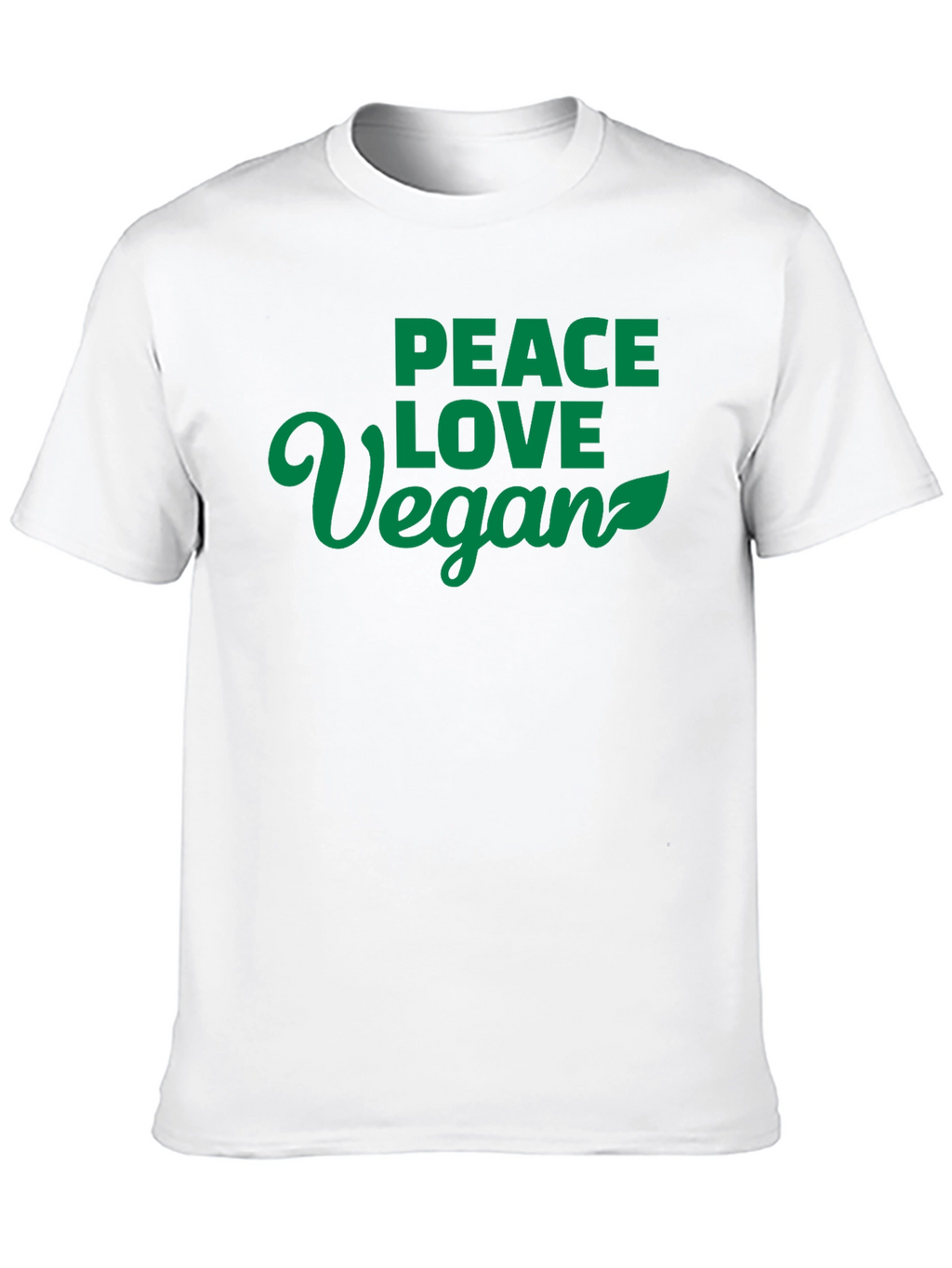 Peace Love Vegan Black T-Shirt