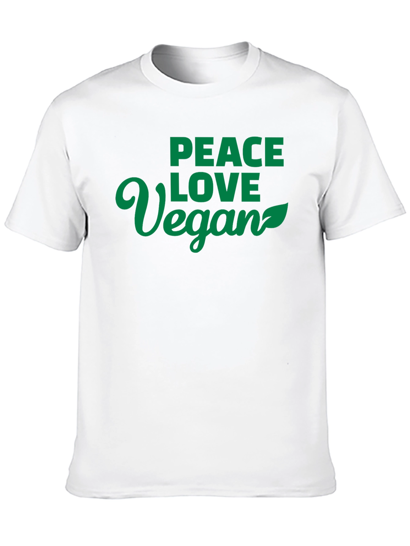 Peace Love Vegan Black T-Shirt