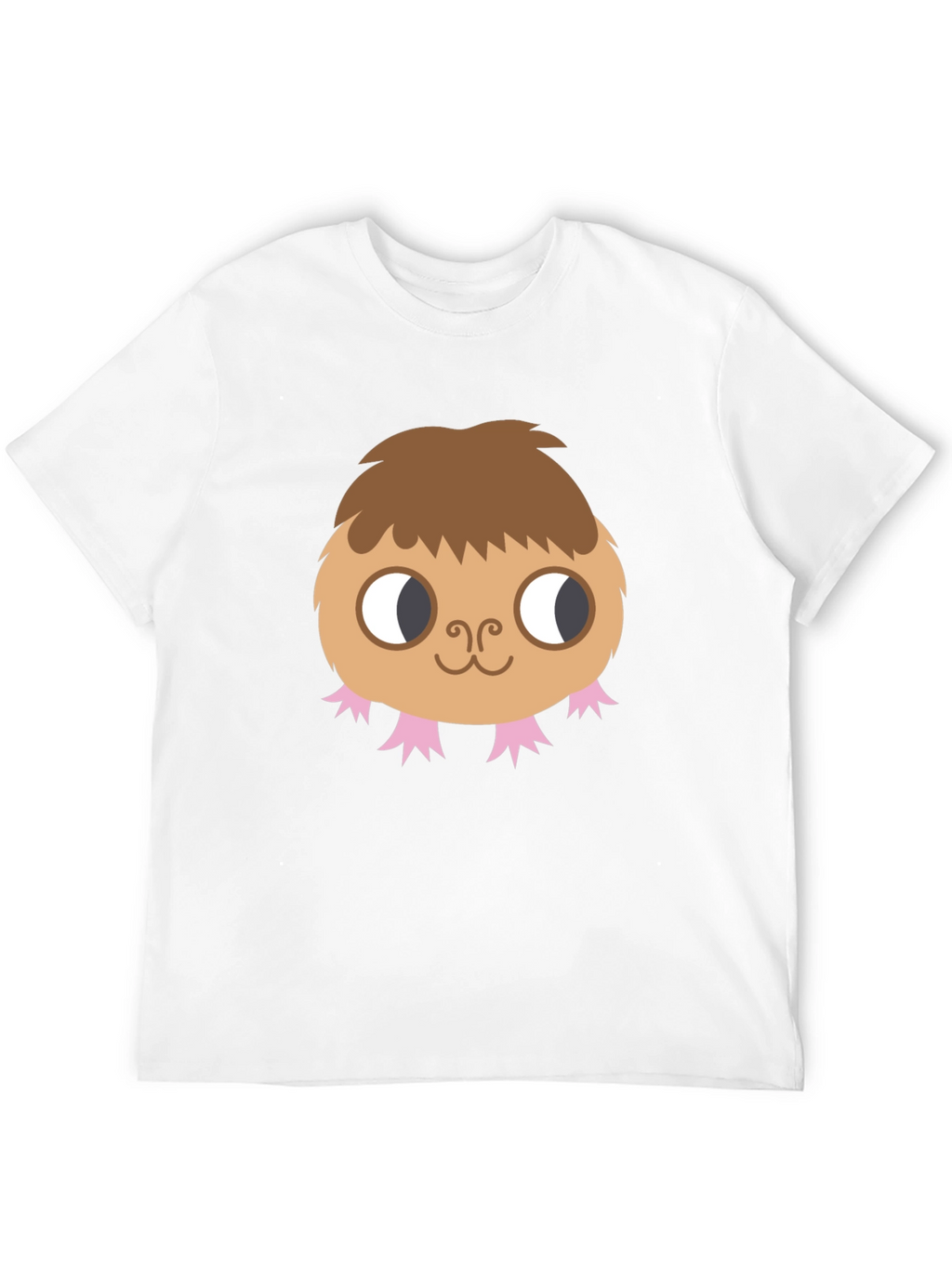 Cute Monster Graphic Tee - Black Cotton T-Shirt