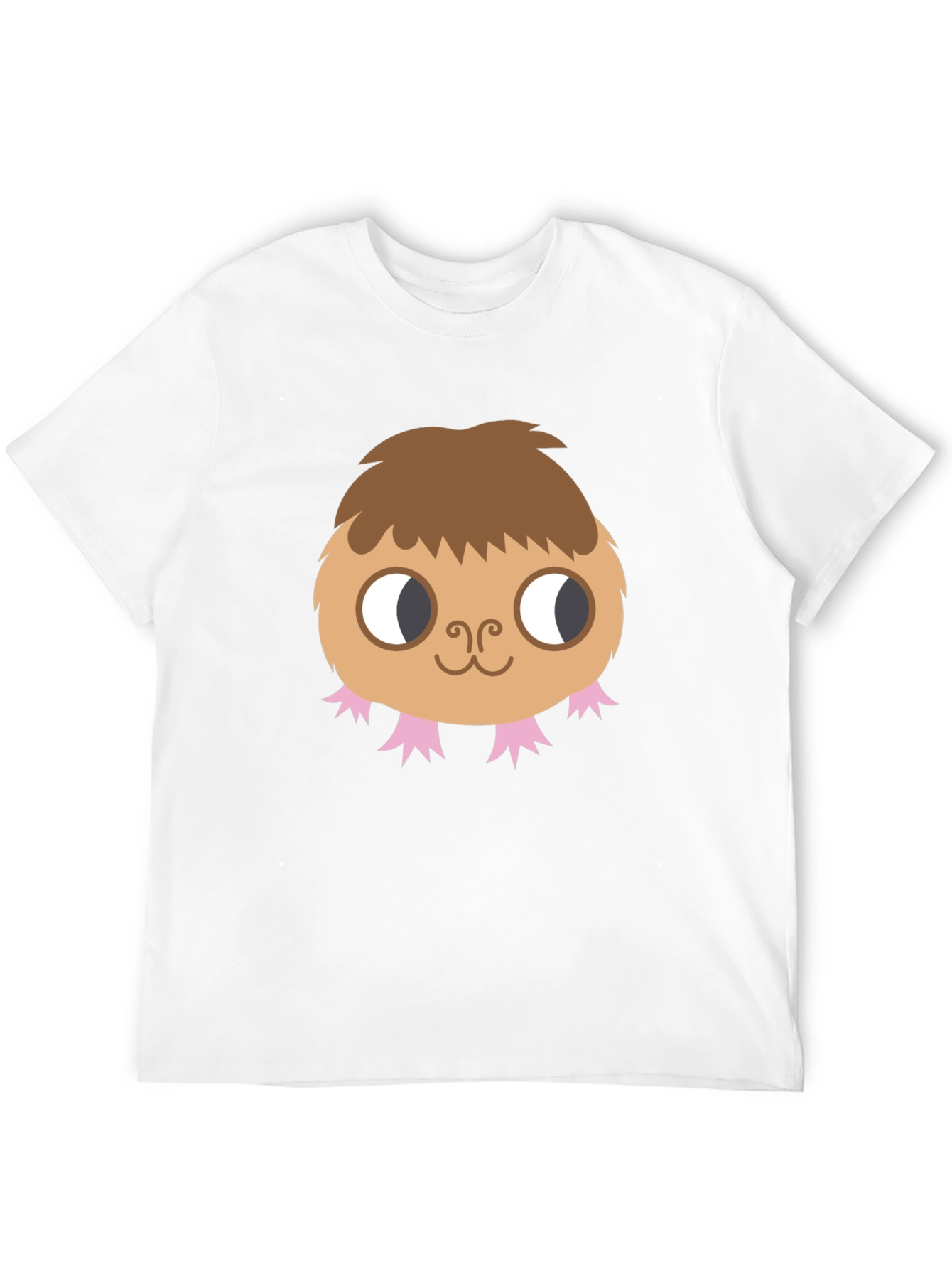 Cute Monster Graphic Tee - Black Cotton T-Shirt