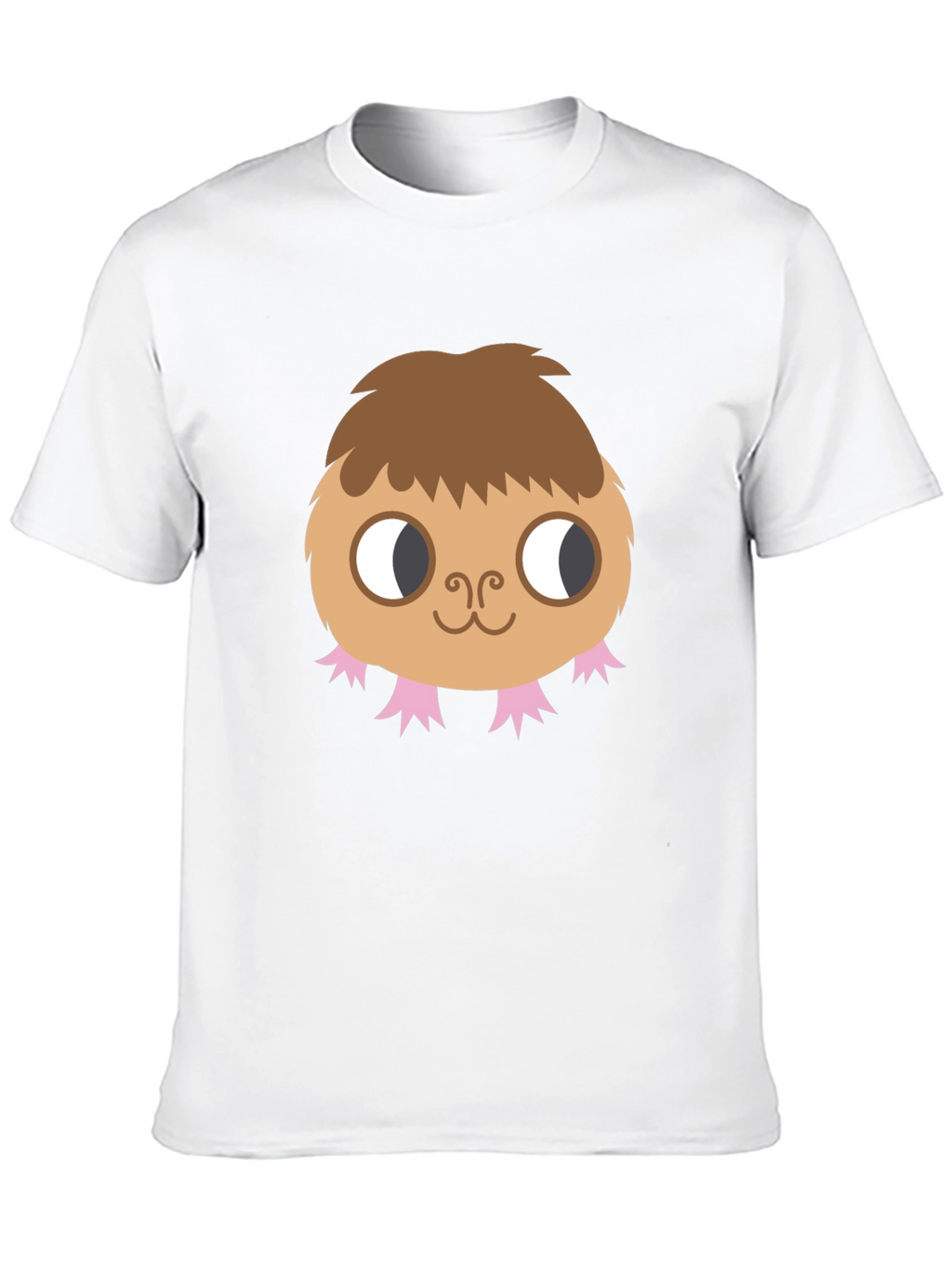 Cute Monster Graphic Tee - Black Cotton T-Shirt