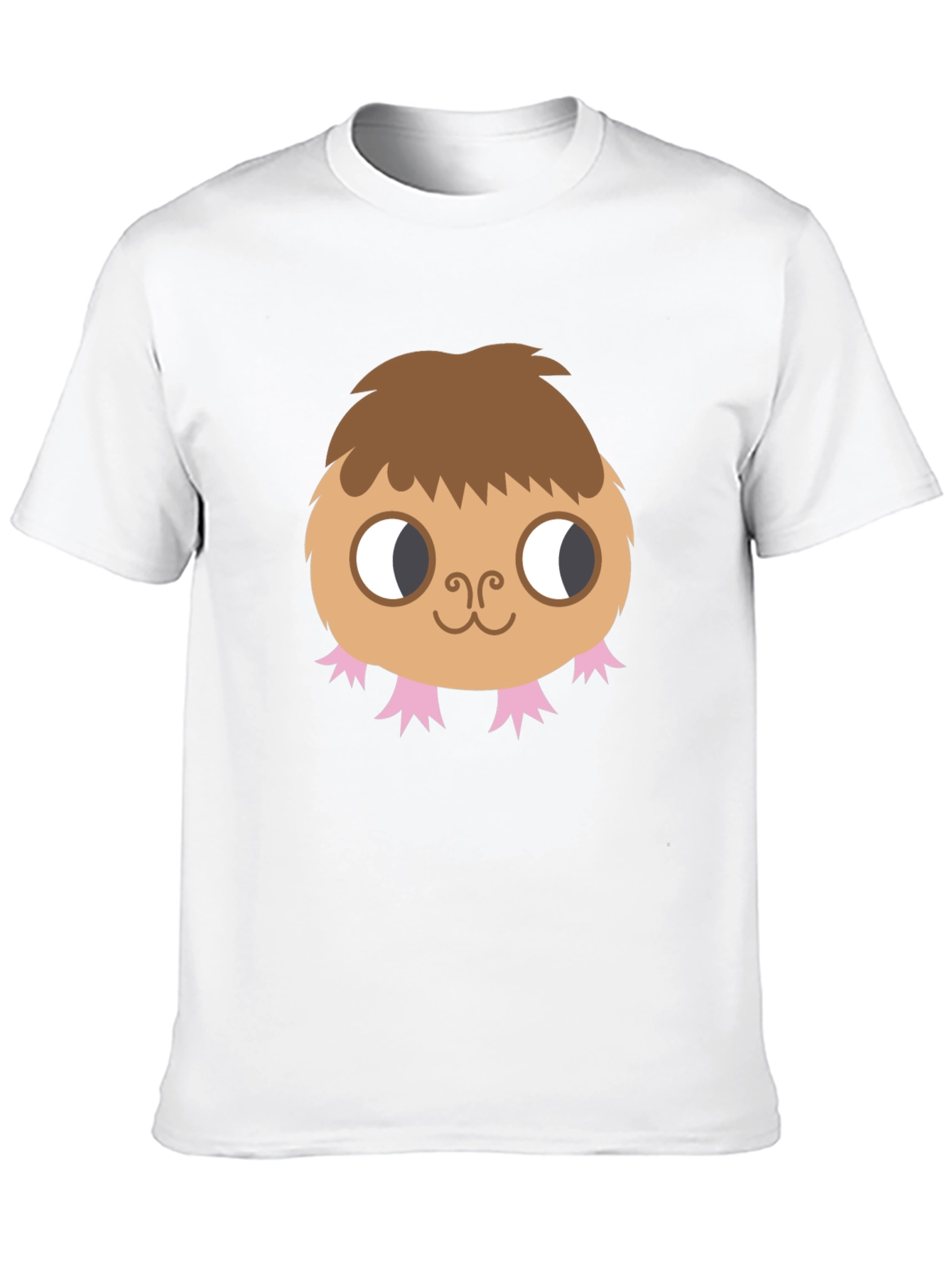 Cute Monster Graphic Tee - Black Cotton T-Shirt