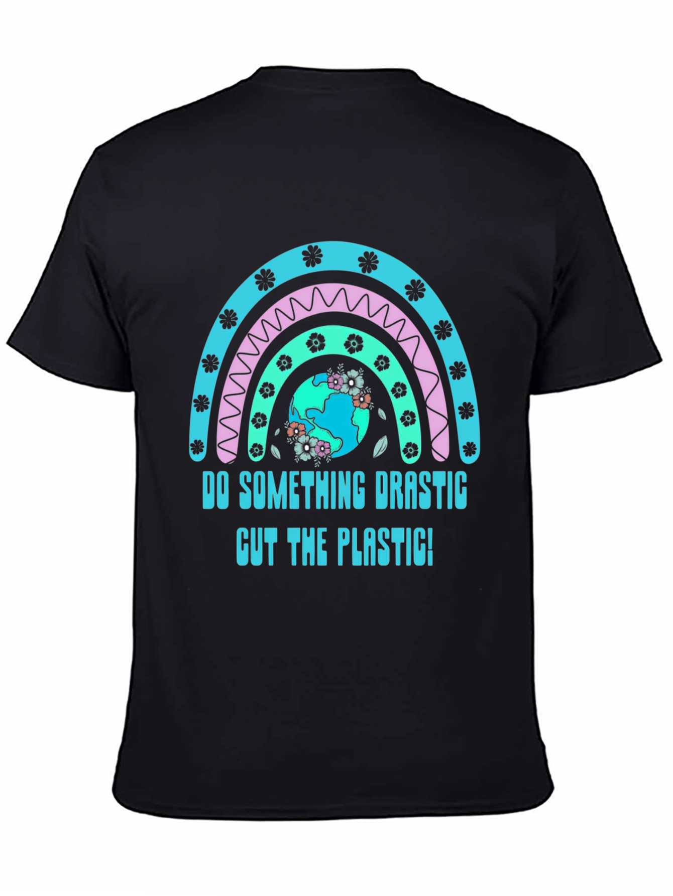 Eco-Friendly Rainbow Graphic T-Shirt